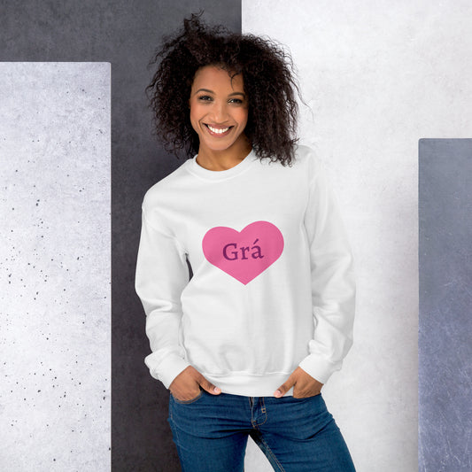 Grá (Love) Irish Language Personalized Sweatshirt (Free Shipping)