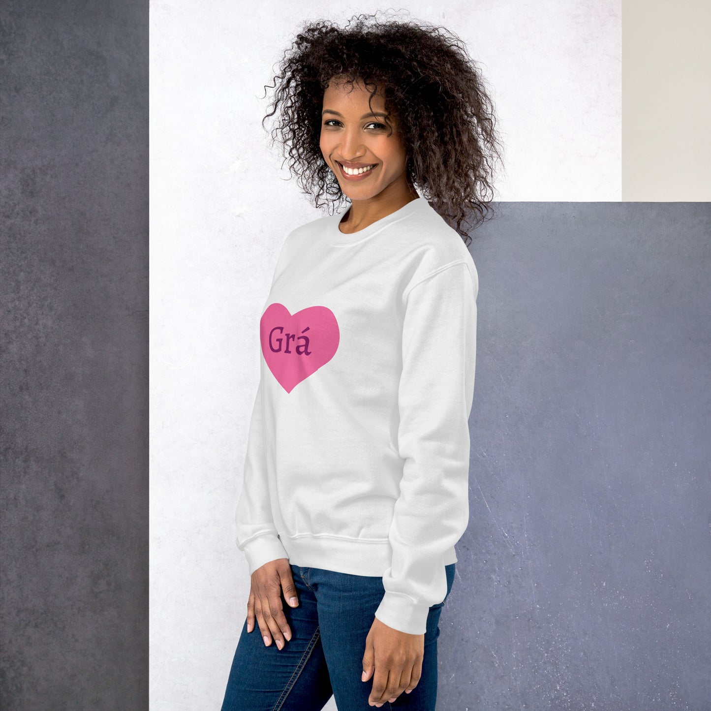 Grá (Love) Irish Language Personalized Sweatshirt (Free Shipping)