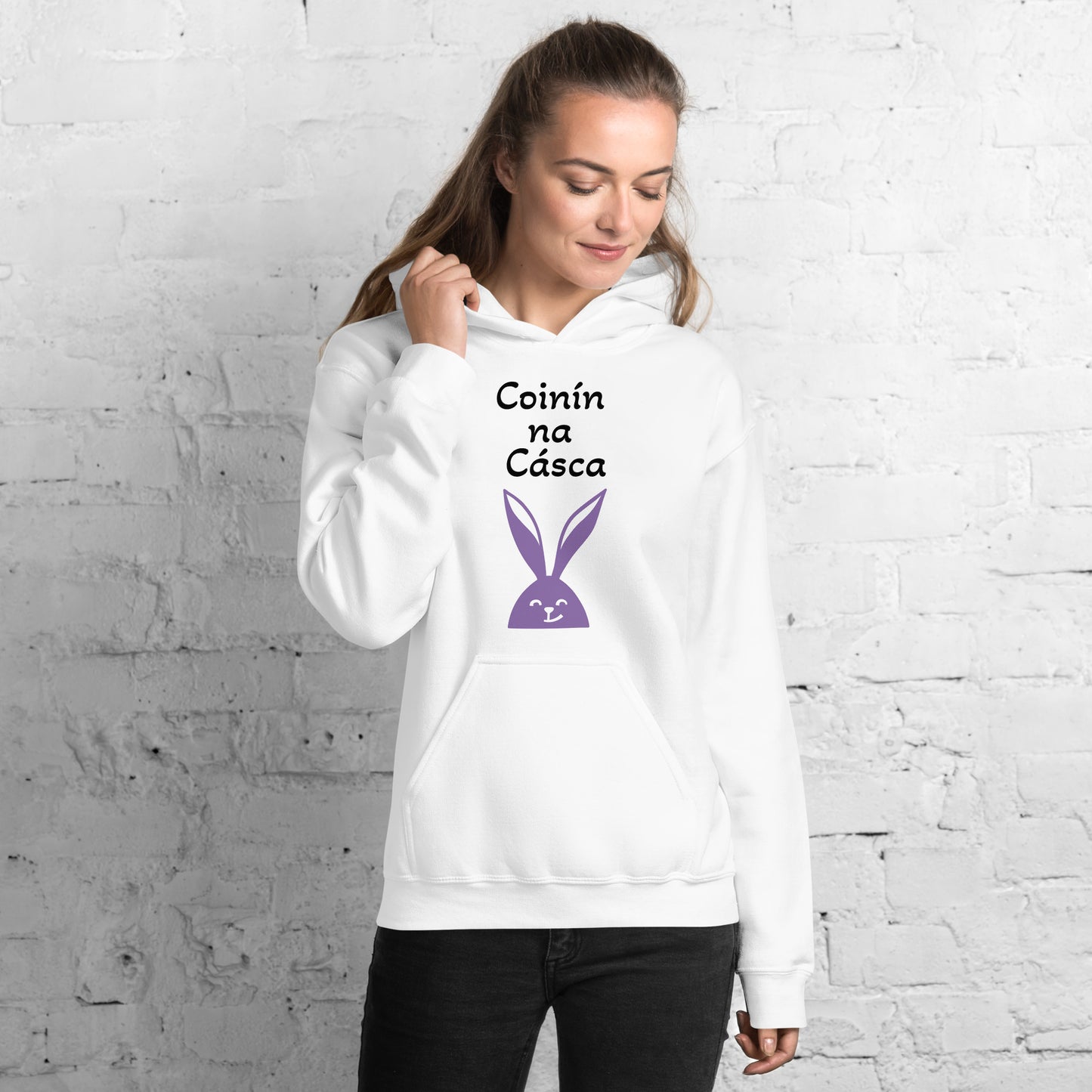 Coinín na Cásca (Easter Bunny) - Irish Language Easter Unisex Hoodie