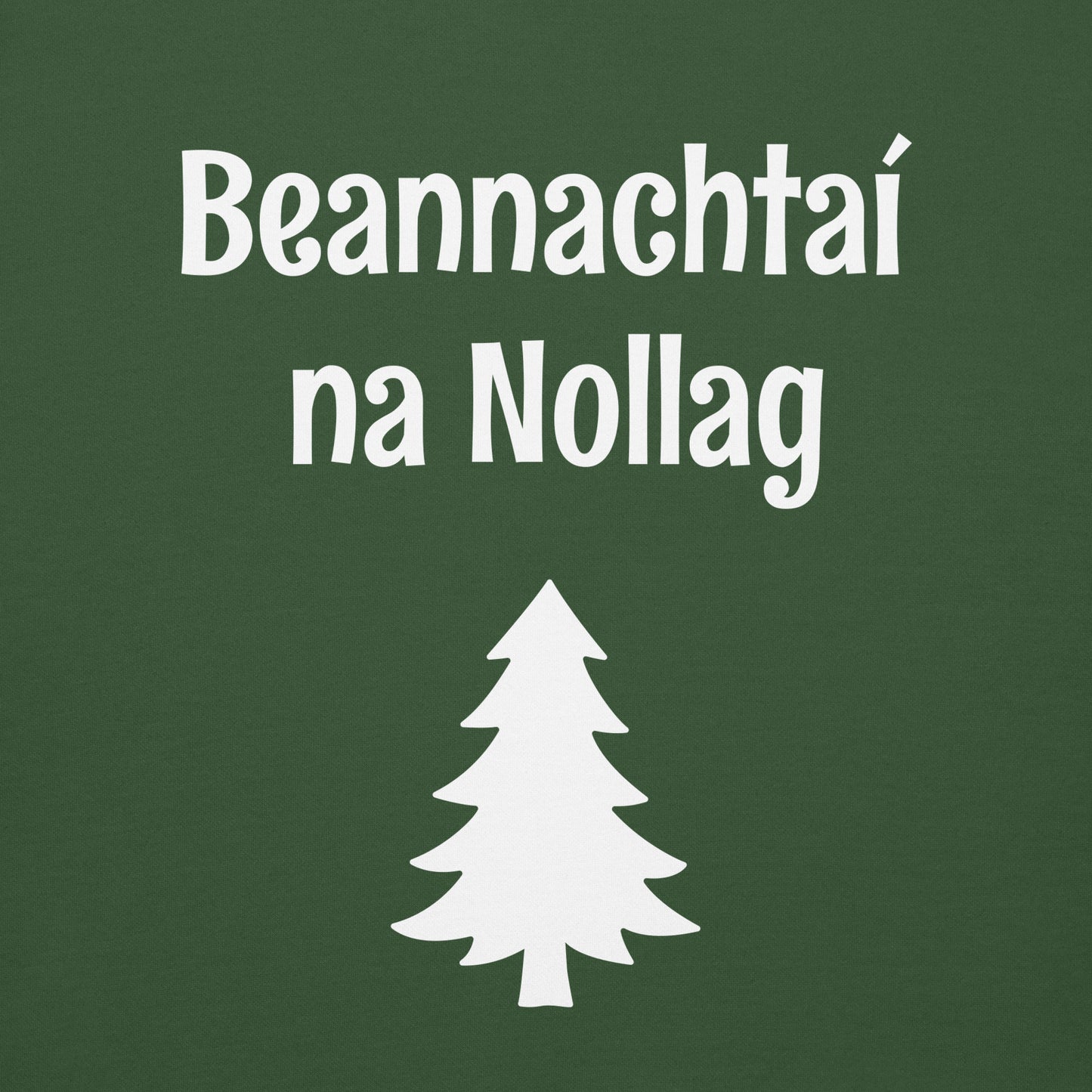 Beannachtaí na Nollag (Christmas Blessings) Irish Language Unisex Hoodie (Blue/Purple/Green) (Free Shipping)