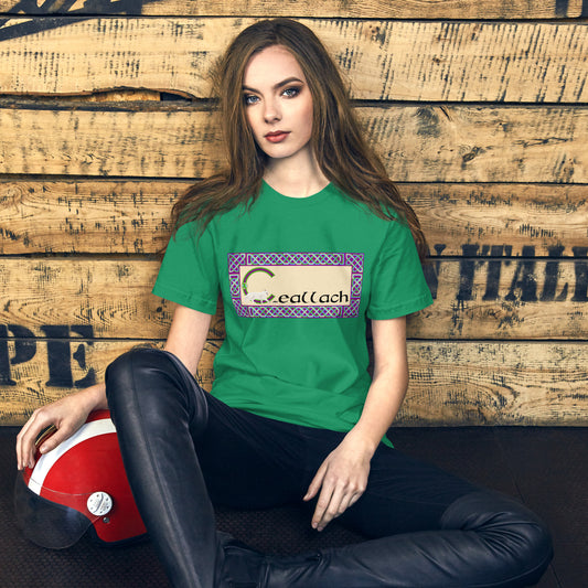 Ceallach (Kelly) Personalized Women's T-Shirt with Irish name Ceallach (Cat Design)