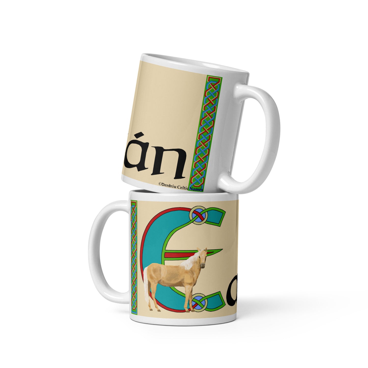 Eatán (Ethan) - Personalized white glossy mug with the Irish name Eatán (Free Shipping)