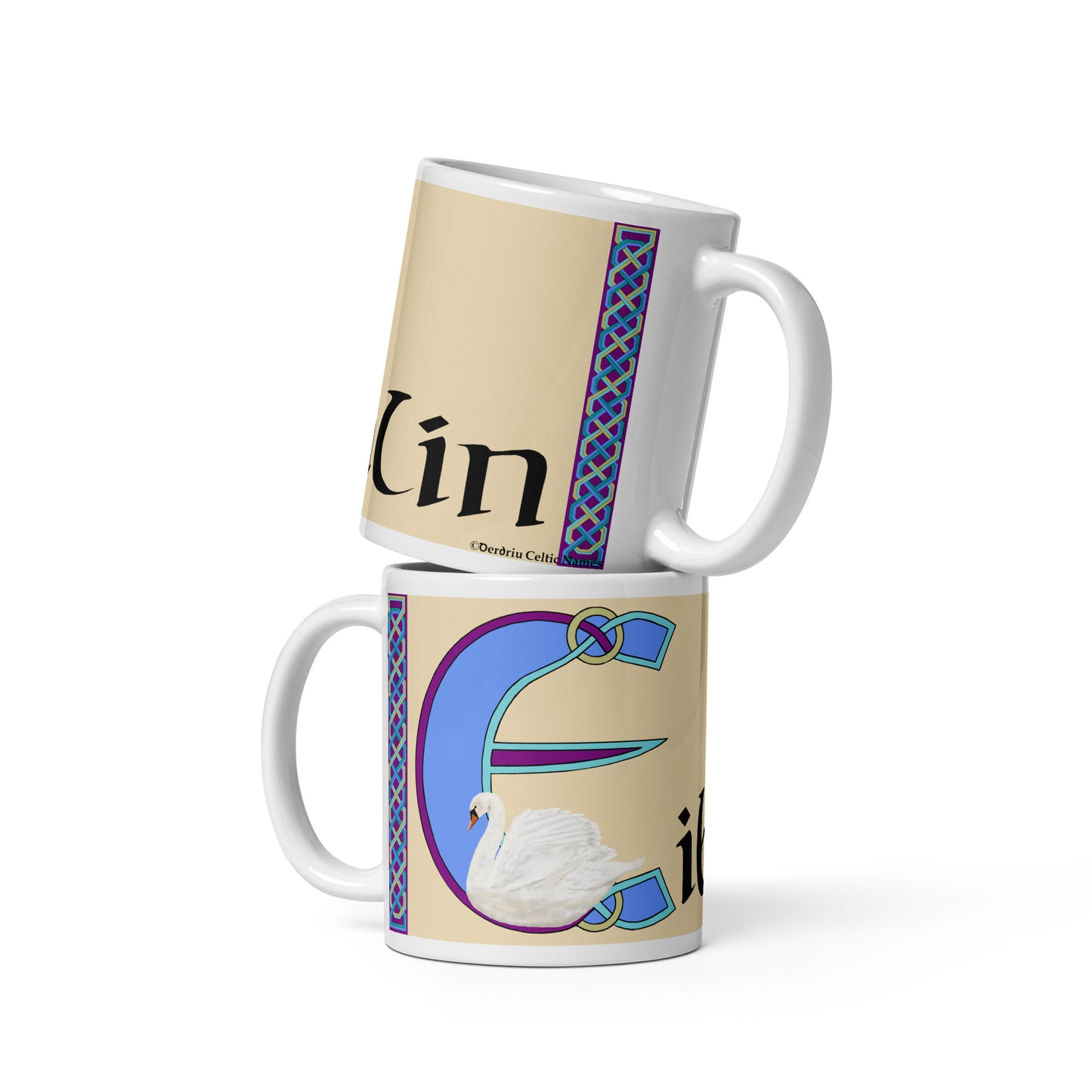 Eibhlín (Evelyn) - Personalized white glossy mug with Irish name Eibhlín (Free Shipping)