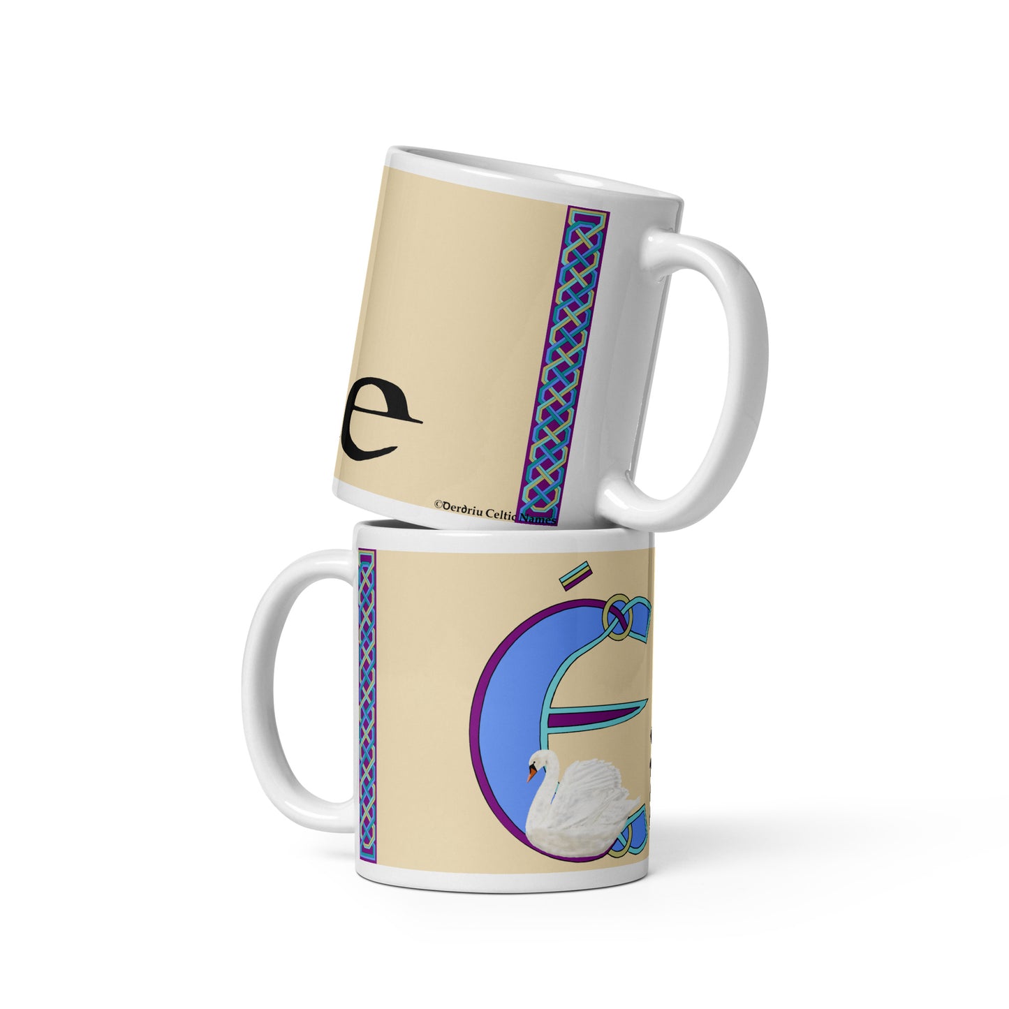 Éile (Ella)- Personalized white glossy mug with Irish name Éile (Free Shipping)