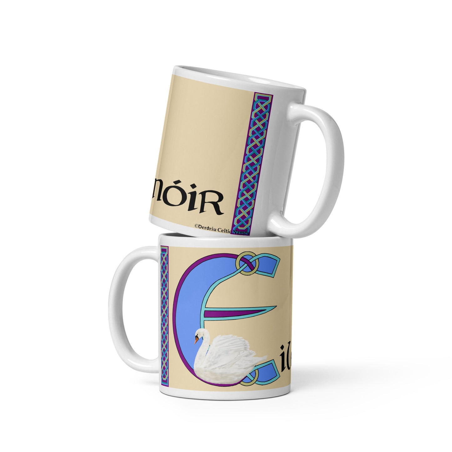 Eiléanóir (Eleanor) - Personalized white glossy mug with Irish name Eiléanóir (Free Shipping)