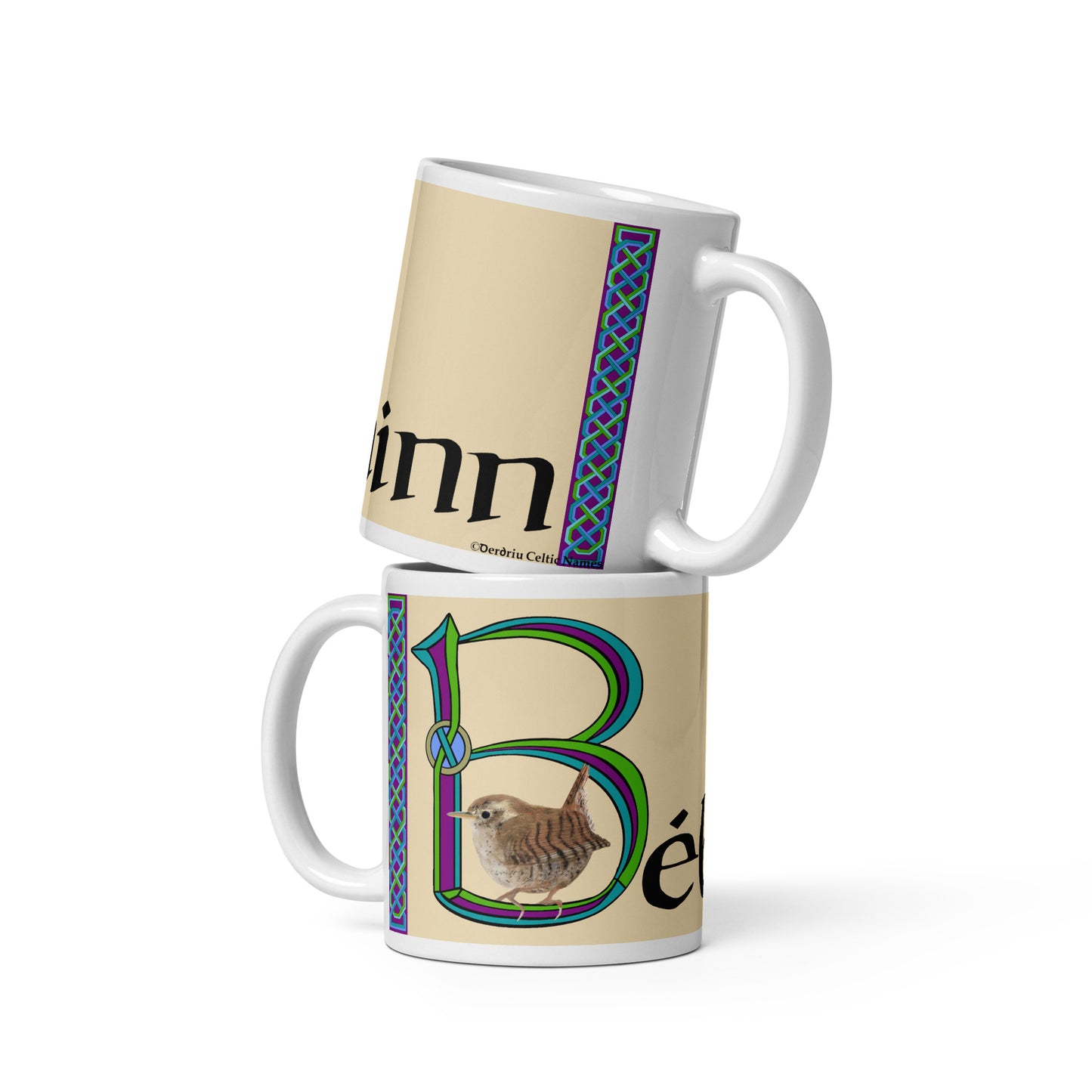 Bébhinn (Vivian) - Personalized white glossy mug with Irish name Bébhinn (Free Shipping)