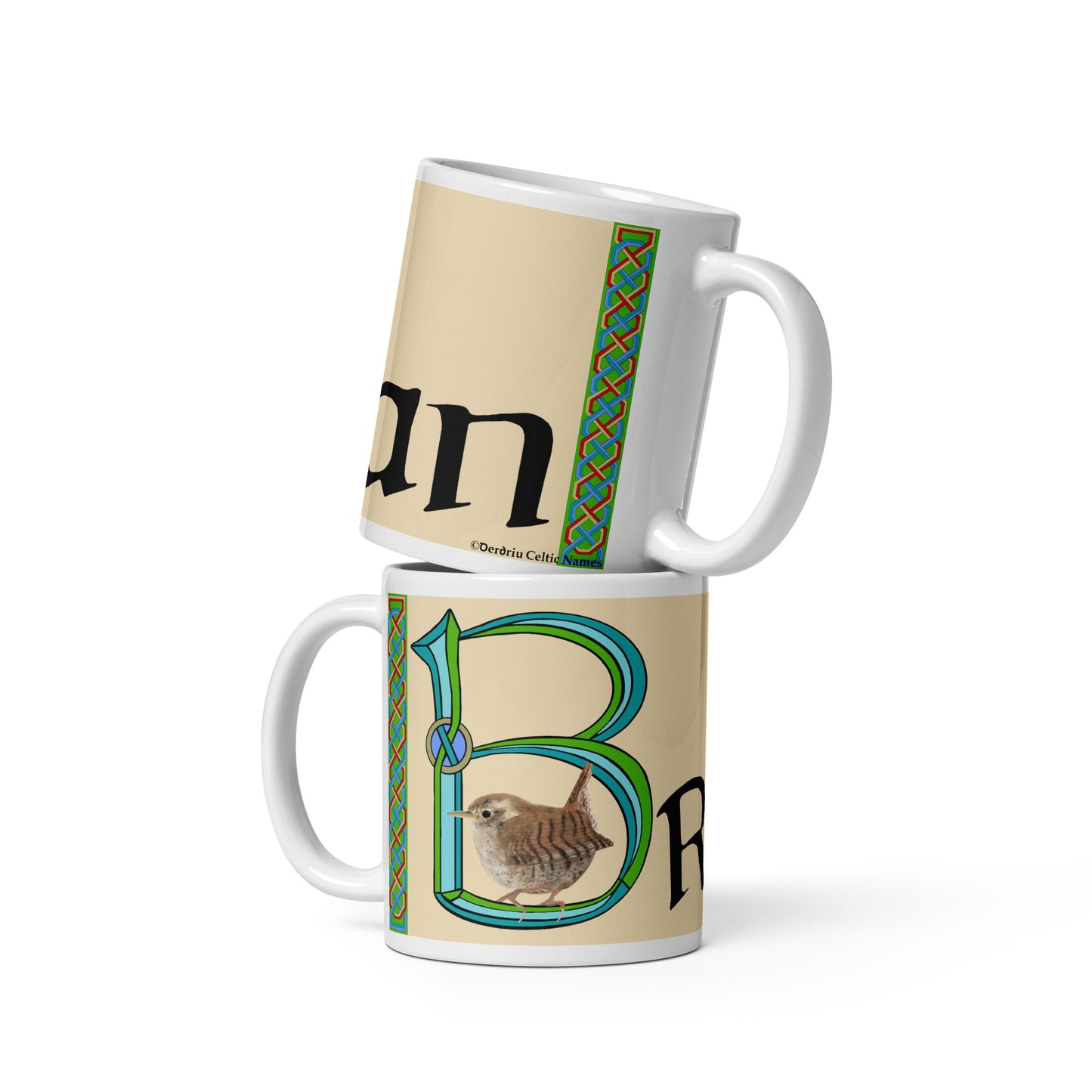 Brian - Personalized white glossy mug with Irish name Brian (Free Shipping)