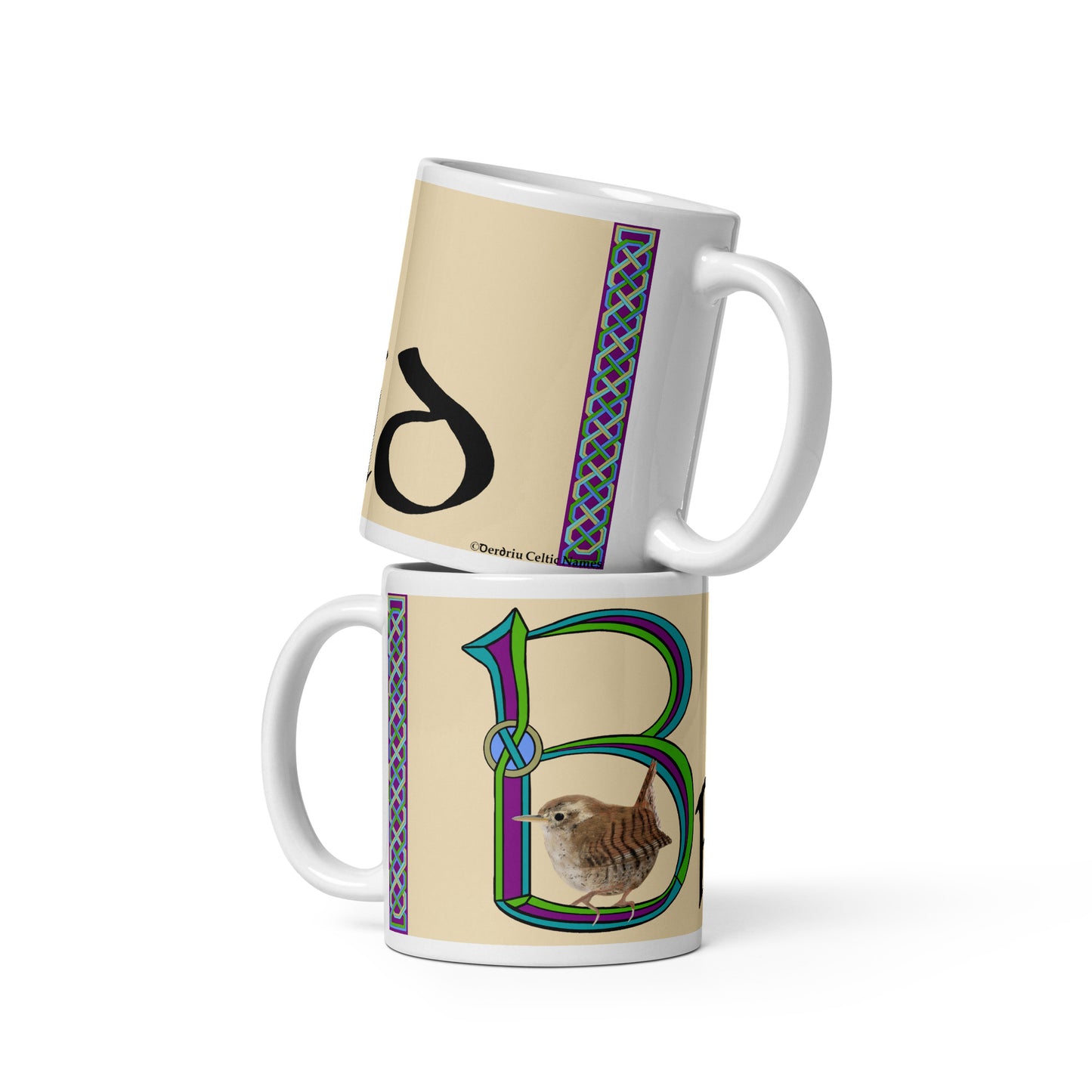 Bríd (Diana) - Personalized white glossy mug with Irish name Bríd (Free Shipping)