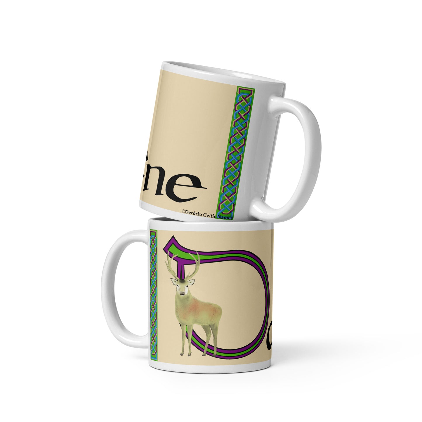 Daifne (Daphne) - Personalized white glossy mug with Irish name Daifne (Free Shipping)