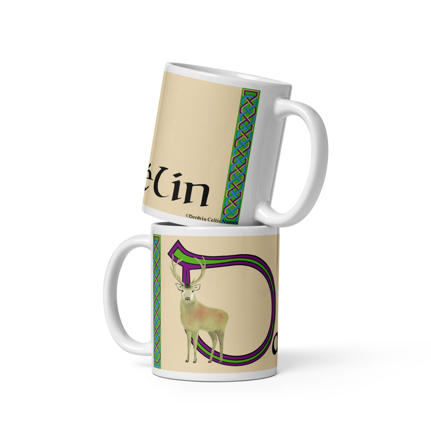 Daniélín (Daniella) - Personalized white glossy mug with Irish name Daniélín (Free Shipping)