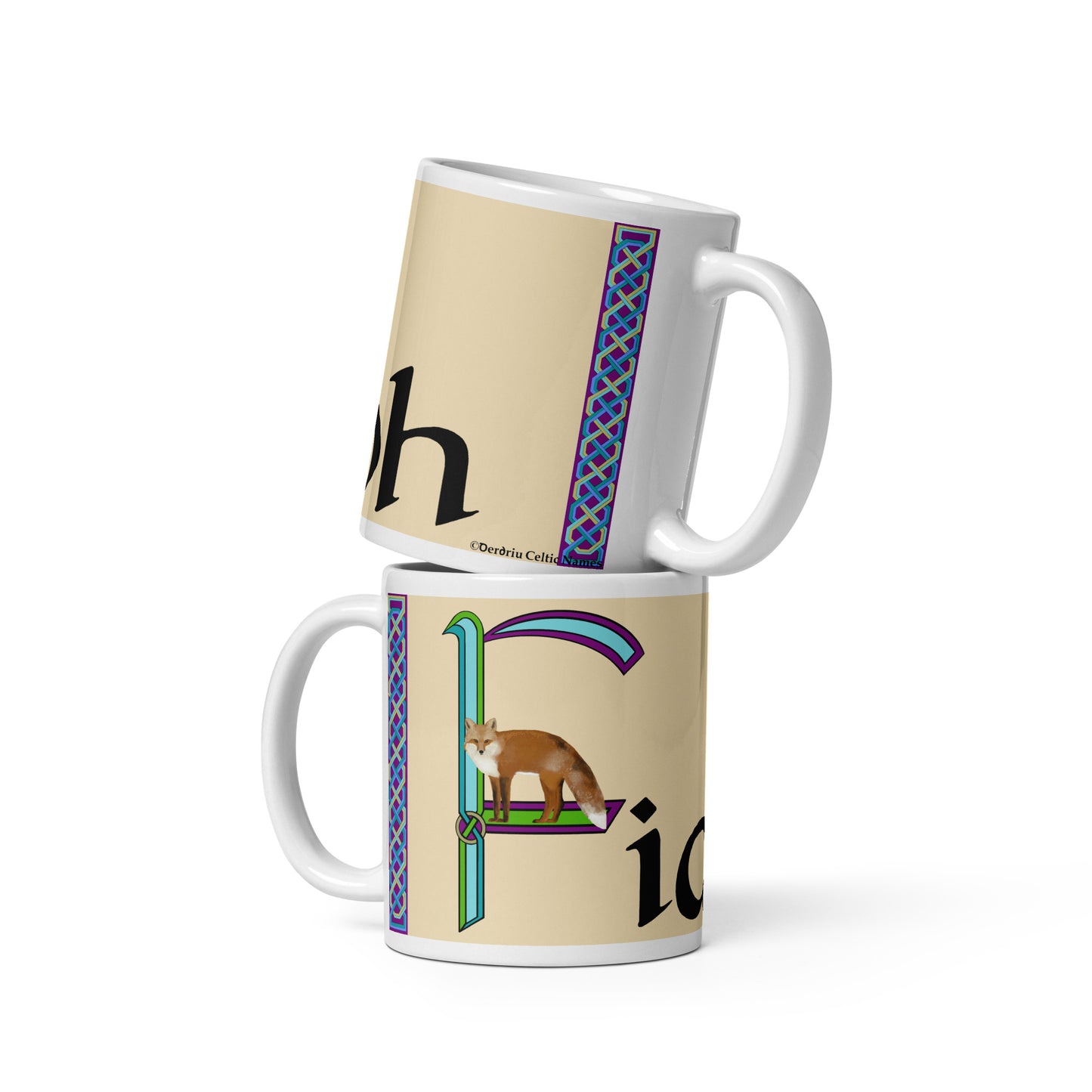 Fiadh - Personalized white glossy mug with Irish name Fiadh (Free Shipping)