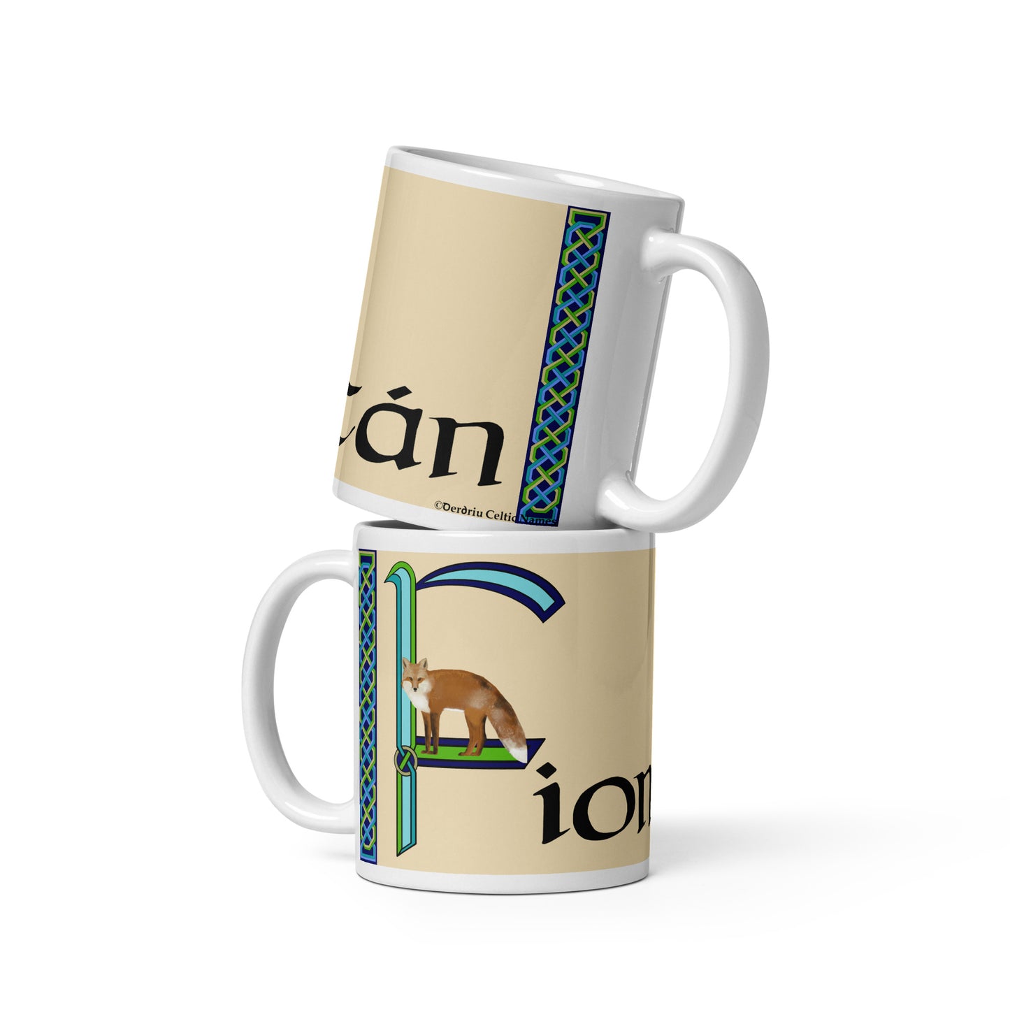 Fionntán (Fintan) - Personalized white glossy mug with Irish name Fionntán (Free Shipping)