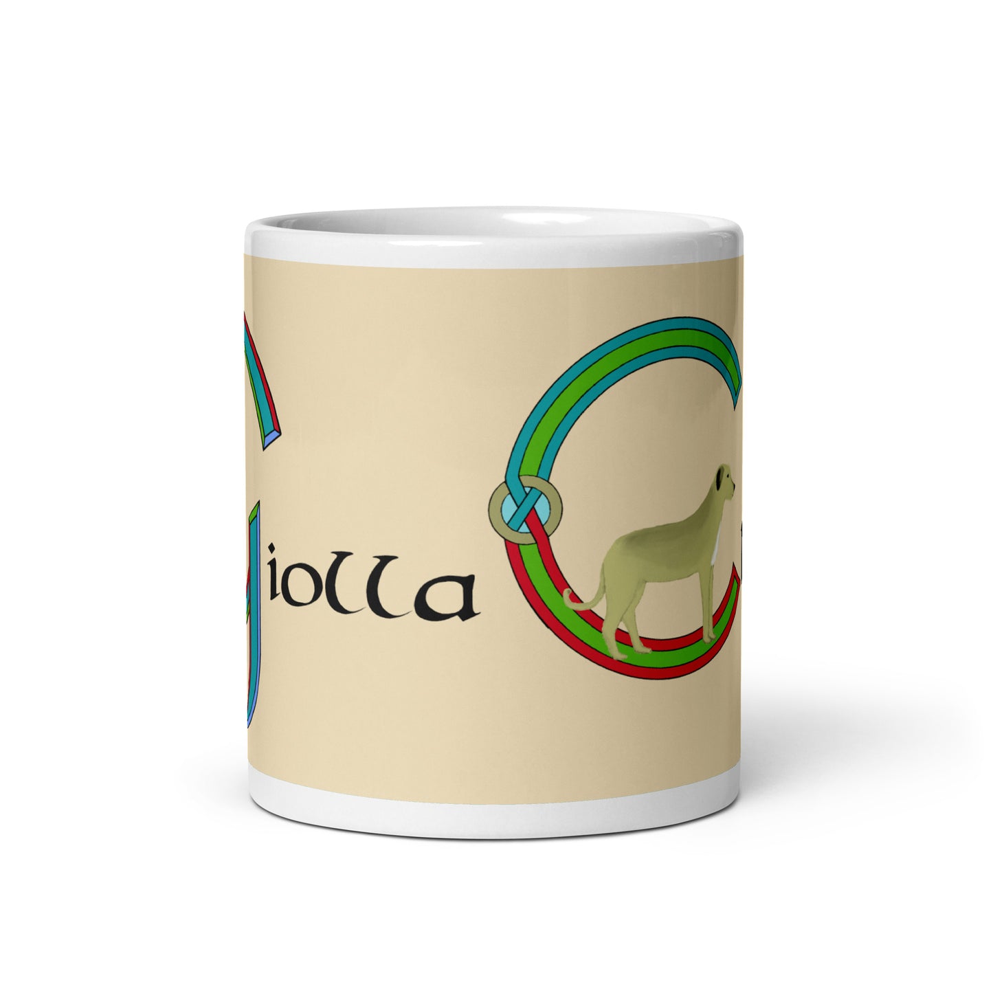 Giolla Chríst (Christian) - Personalized white glossy mug with Irish name Giolla Chríst (Free Shipping)