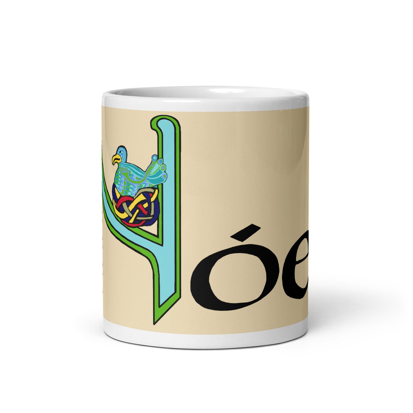 Nóe (Noah) - Personalized white glossy mug with Irish name Nóe (Free Shipping)