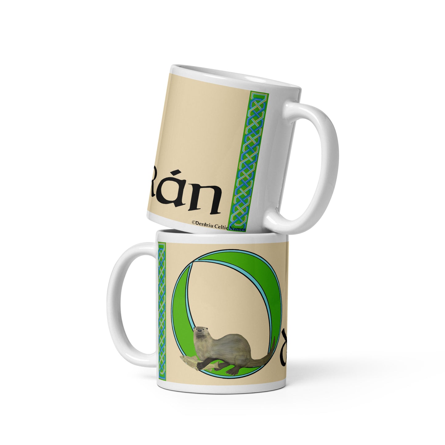 Odhrán (Oran) - Personalized white glossy mug with Irish name Odhrán (Free Shipping)