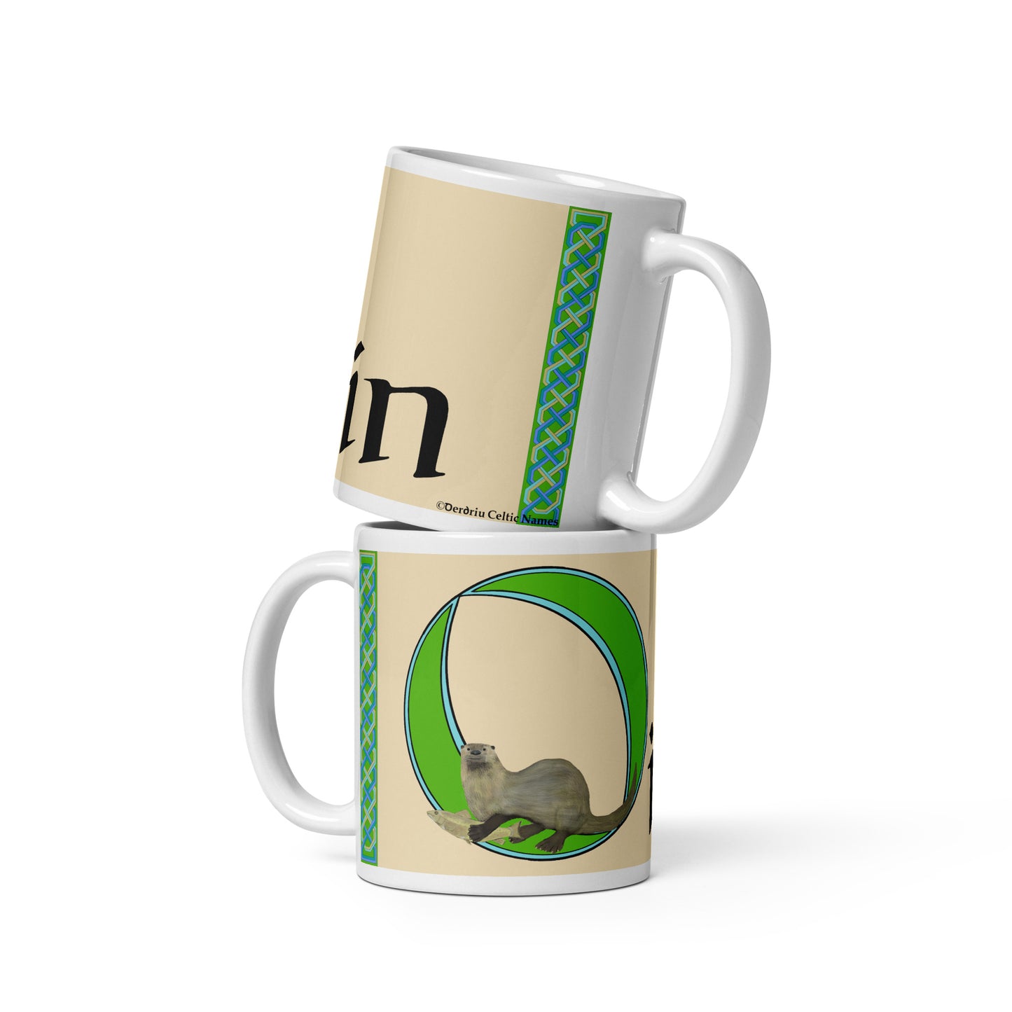 Oisín (Oisin) - Personalized white glossy mug with Irish name Oisín (Free Shipping)