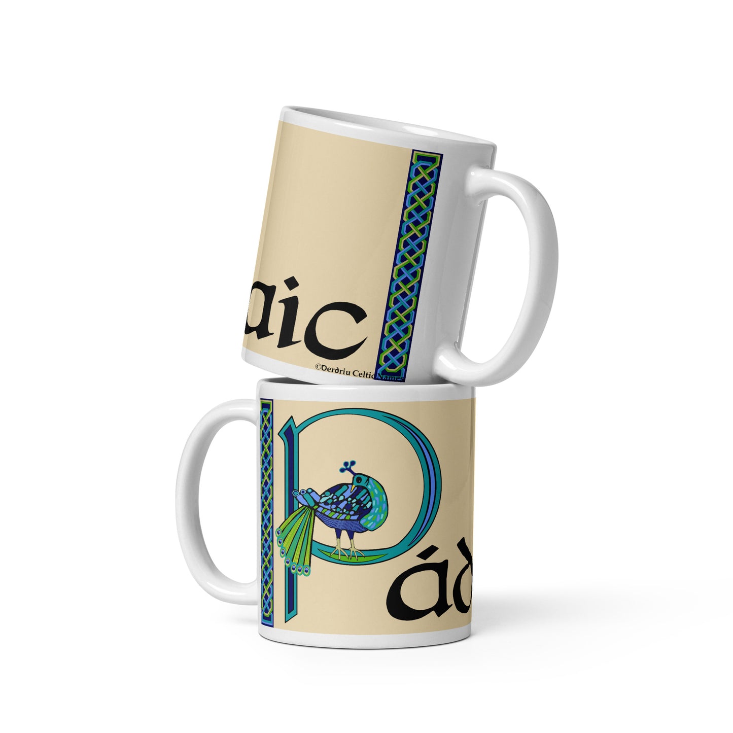 Pádraic (Patrick) - Personalized white glossy mug with Irish name Pádraic (Free Shipping)