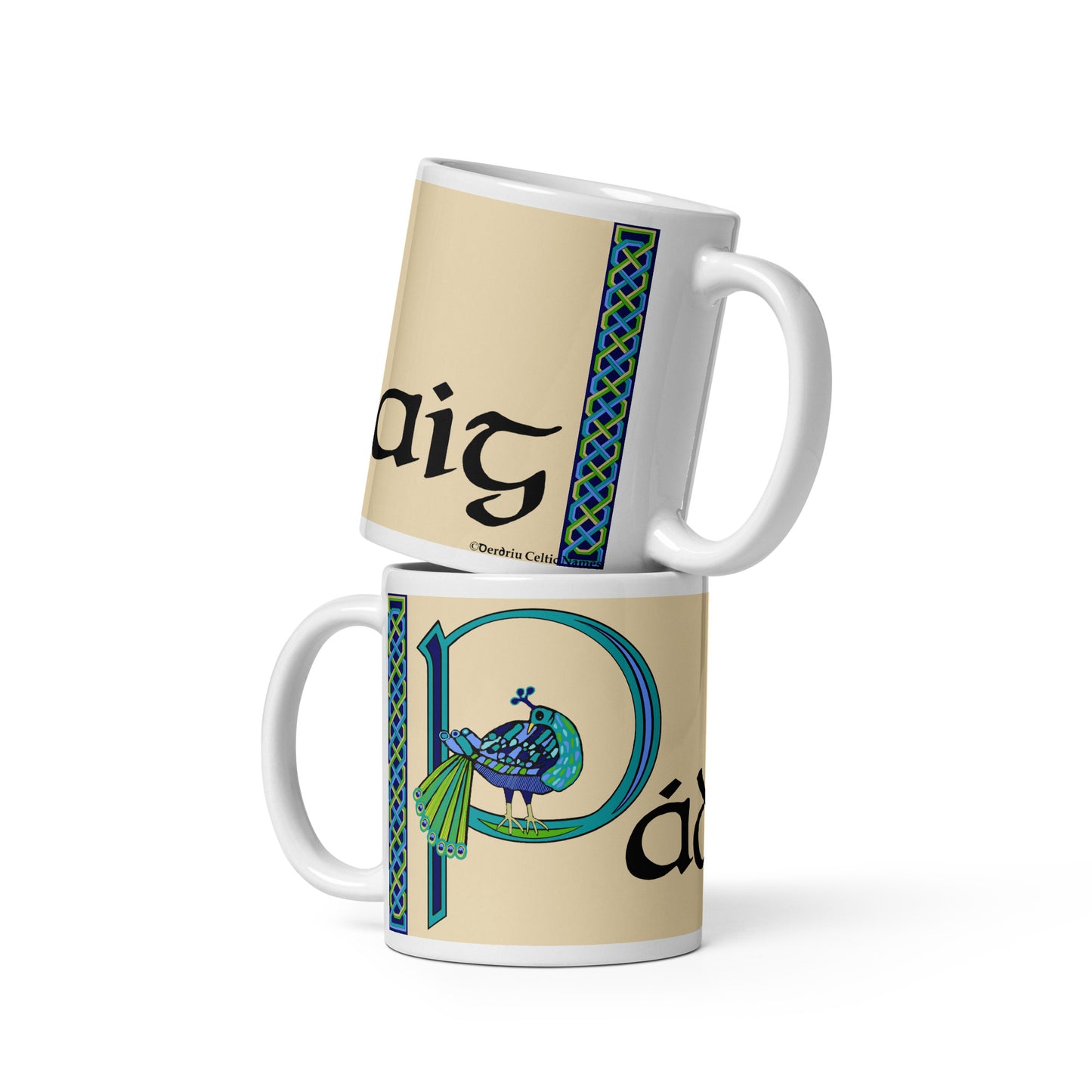 Pádraig (Patrick) - Personalized white glossy mug with Irish name Pádraig (Free Shipping)