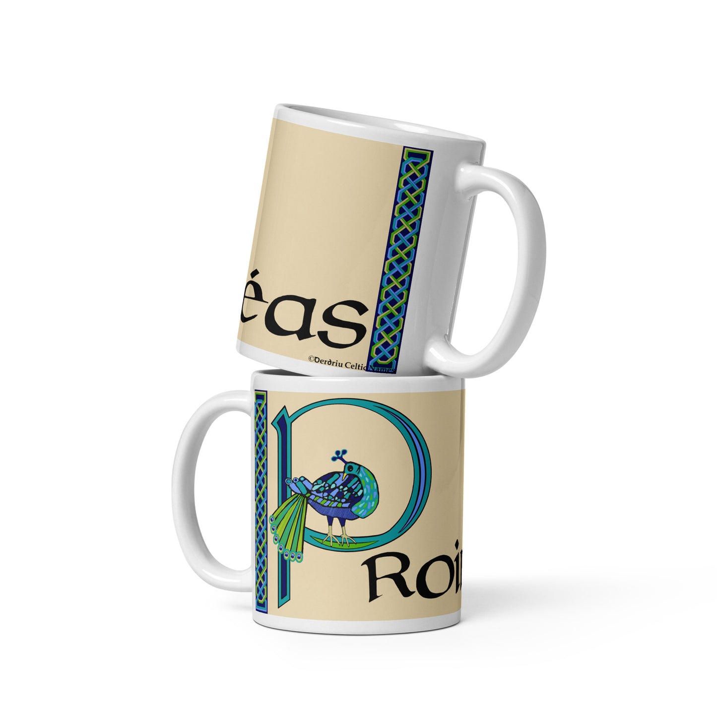 Proinséas (Francis/Frances) - Personalized white glossy mug with Irish name Proinséas (Free Shipping)