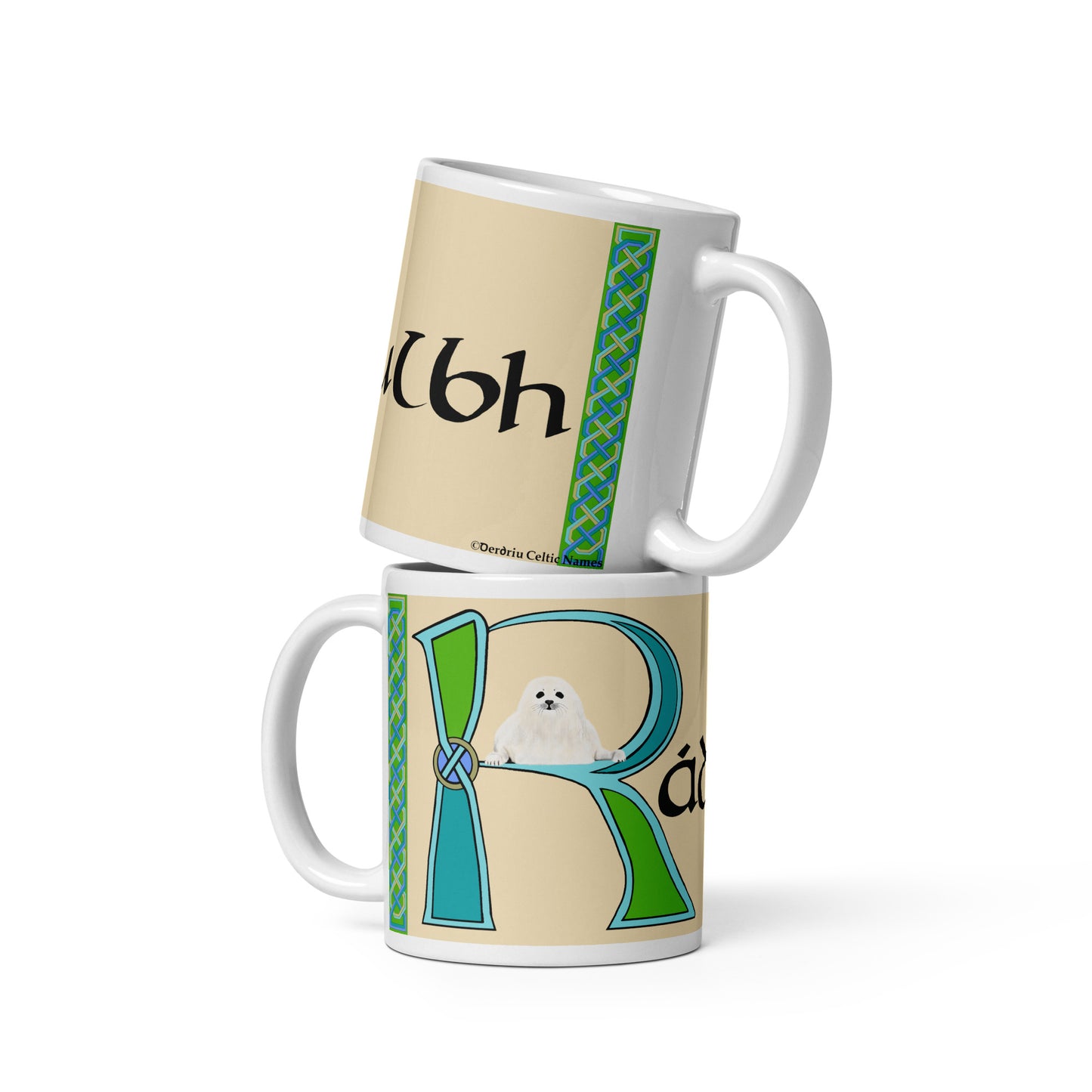 Rádhulbh (Ralph) - Personalized white glossy mug with Irish name Rádhulbh (Free Shipping)