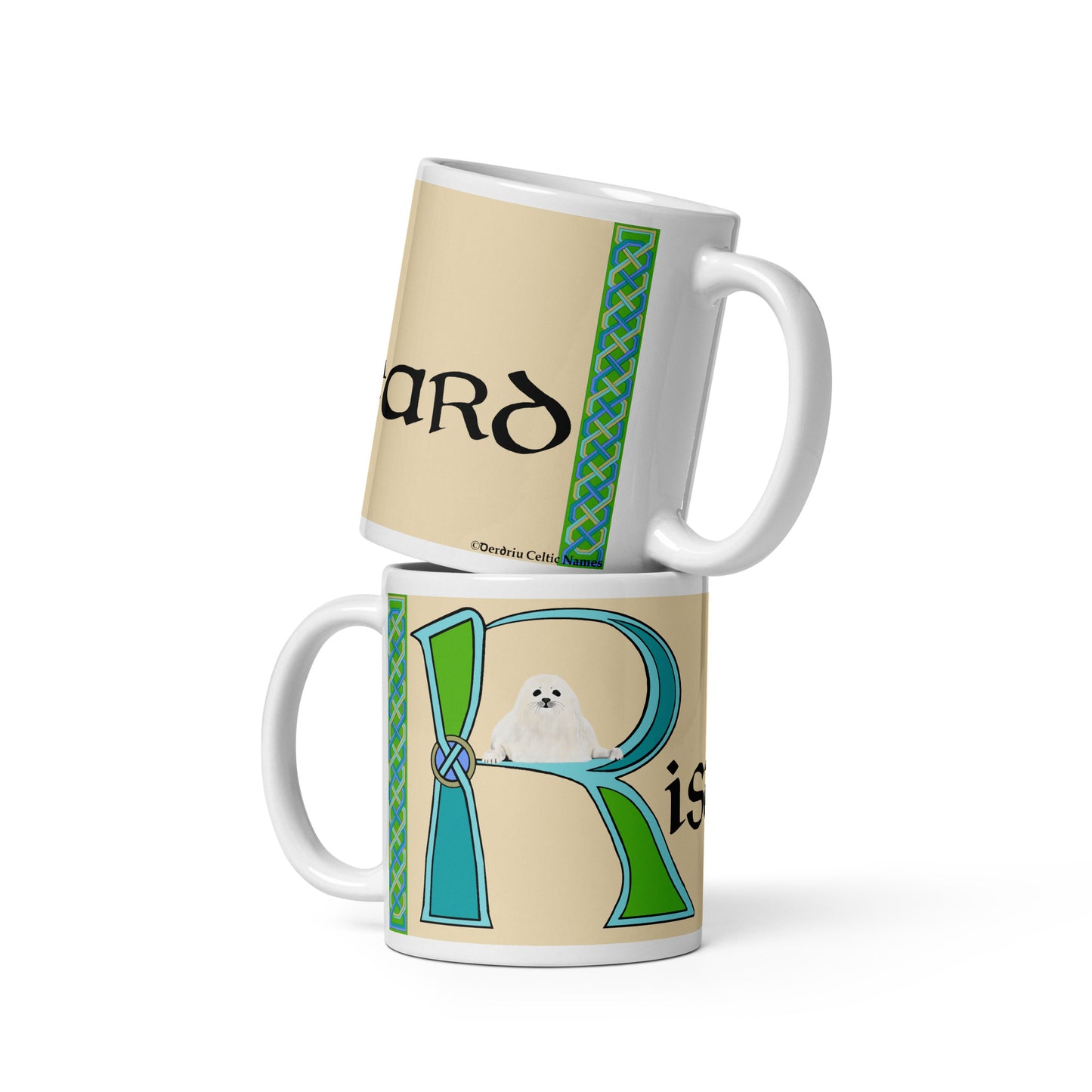 Risteard (Richard) - Personalized white glossy mug with Irish name Risteard (Free Shipping)