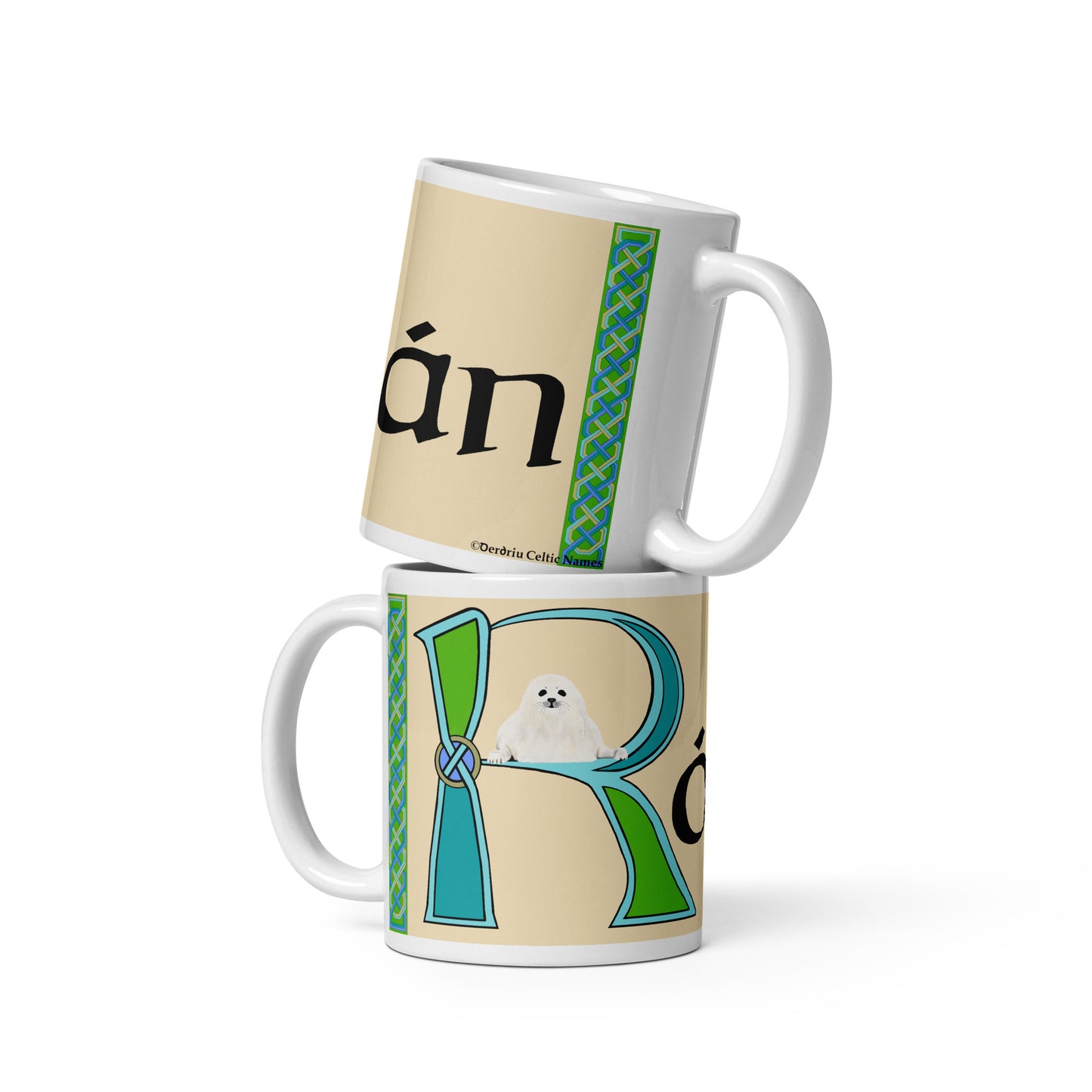 Rónán (Ronan) - Personalized white glossy mug with Irish name Rónán (Free Shipping)