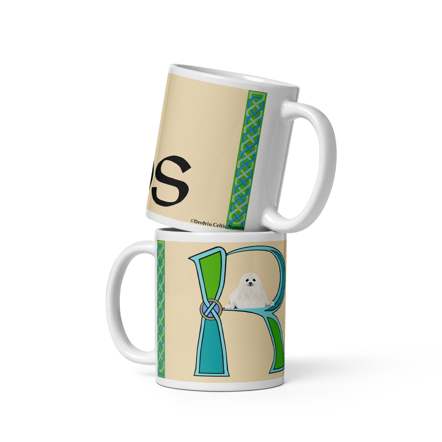 Ros (Ross) - Personalized white glossy mug with Irish name Ros (Free Shipping)