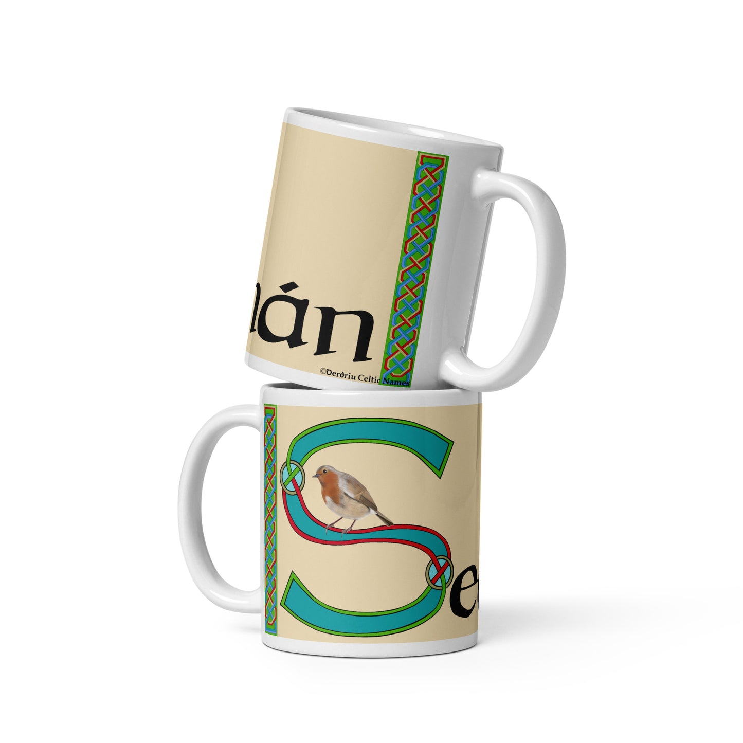 Seanán (Senan) - Personalized white glossy mug with Irish name Seanán (Free Shipping)