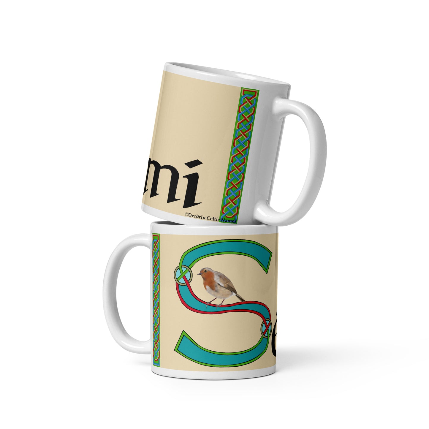 Séimí (Jamie) - Personalized white glossy mug with Irish name Séimí (Free Shipping)