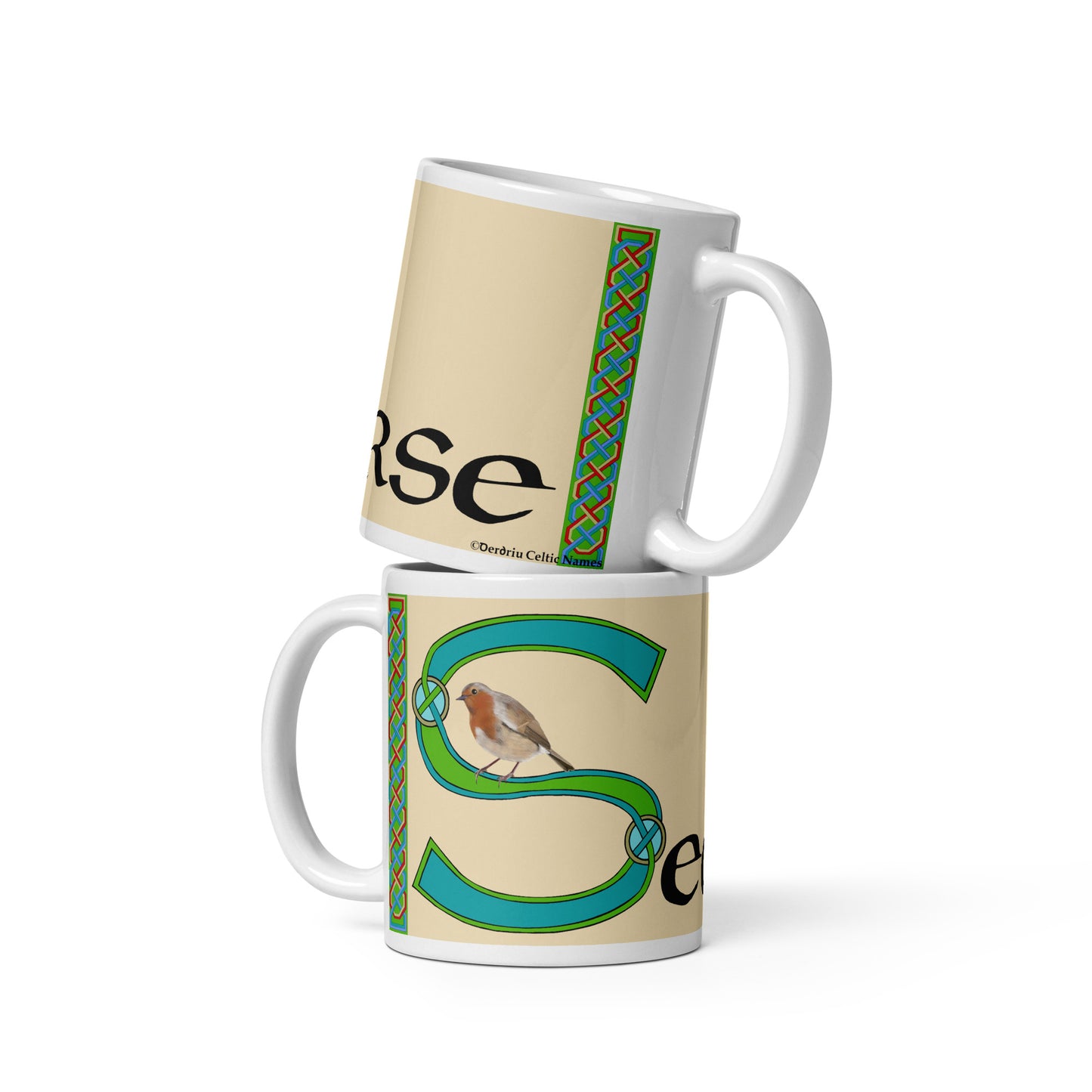 Seoirse (George) - Personalized white glossy mug with Irish name Seoirse (Free Shipping)