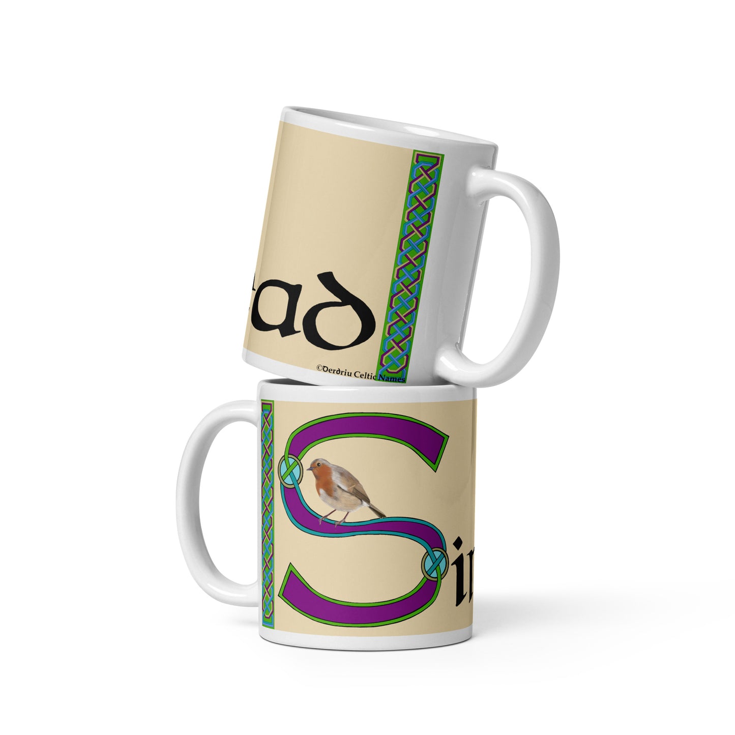 Sinéad (Jessica) - Personalized white glossy mug with Irish name Sinéad (Free Shipping)