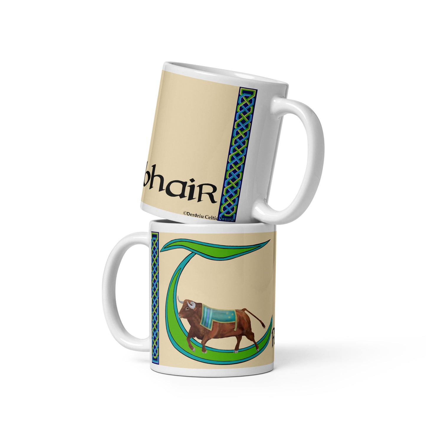 Treabhair (Trevor) - Personalized white glossy mug with Irish name Treabhair (Free Shipping)