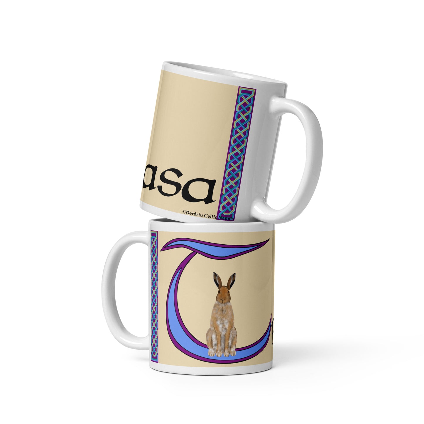 Treasa (Tess) - Personalized white glossy mug with Irish name Treasa (Free Shipping)