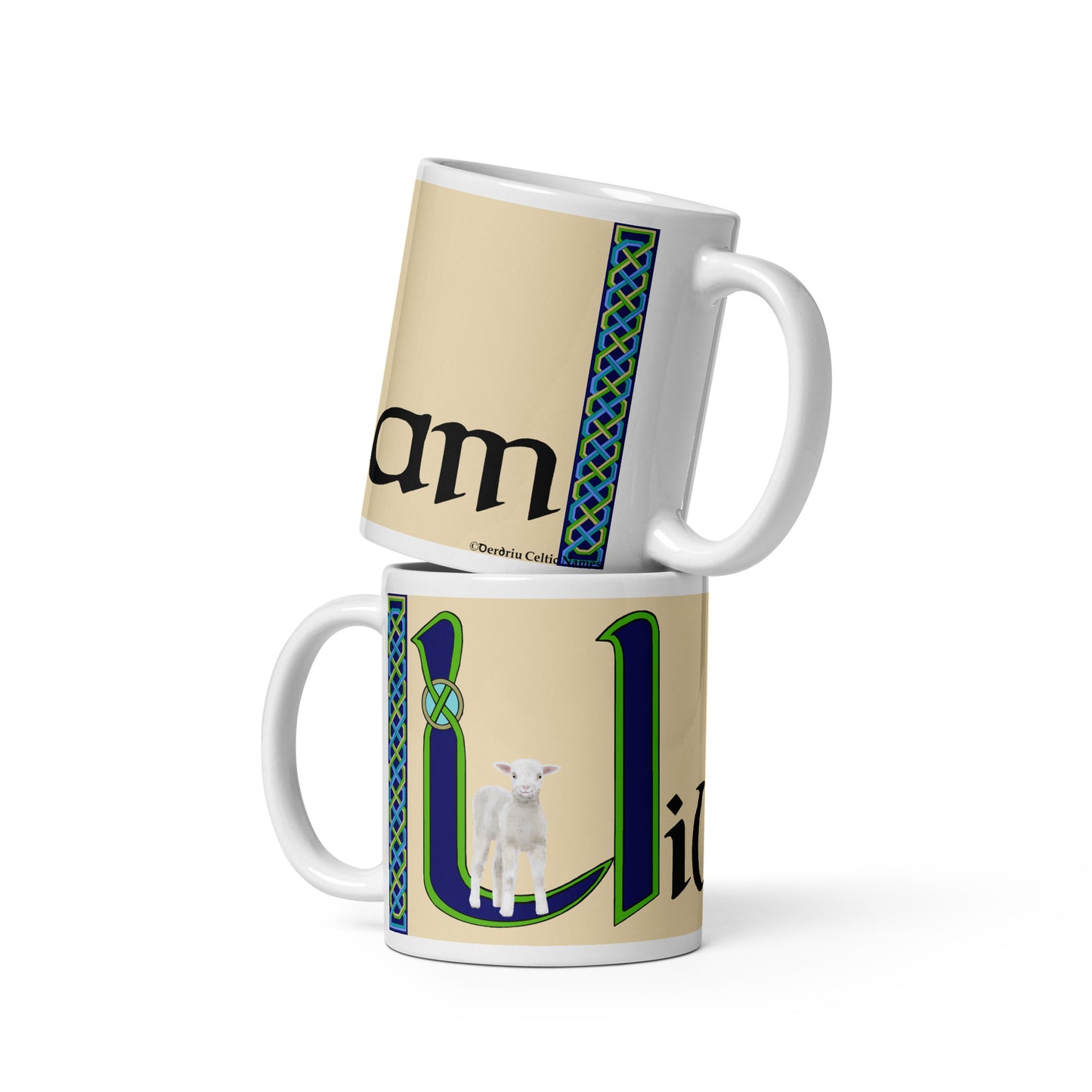 Uilliam (William) - Personalized white glossy mug with Irish name Uilliam (Free Shipping)