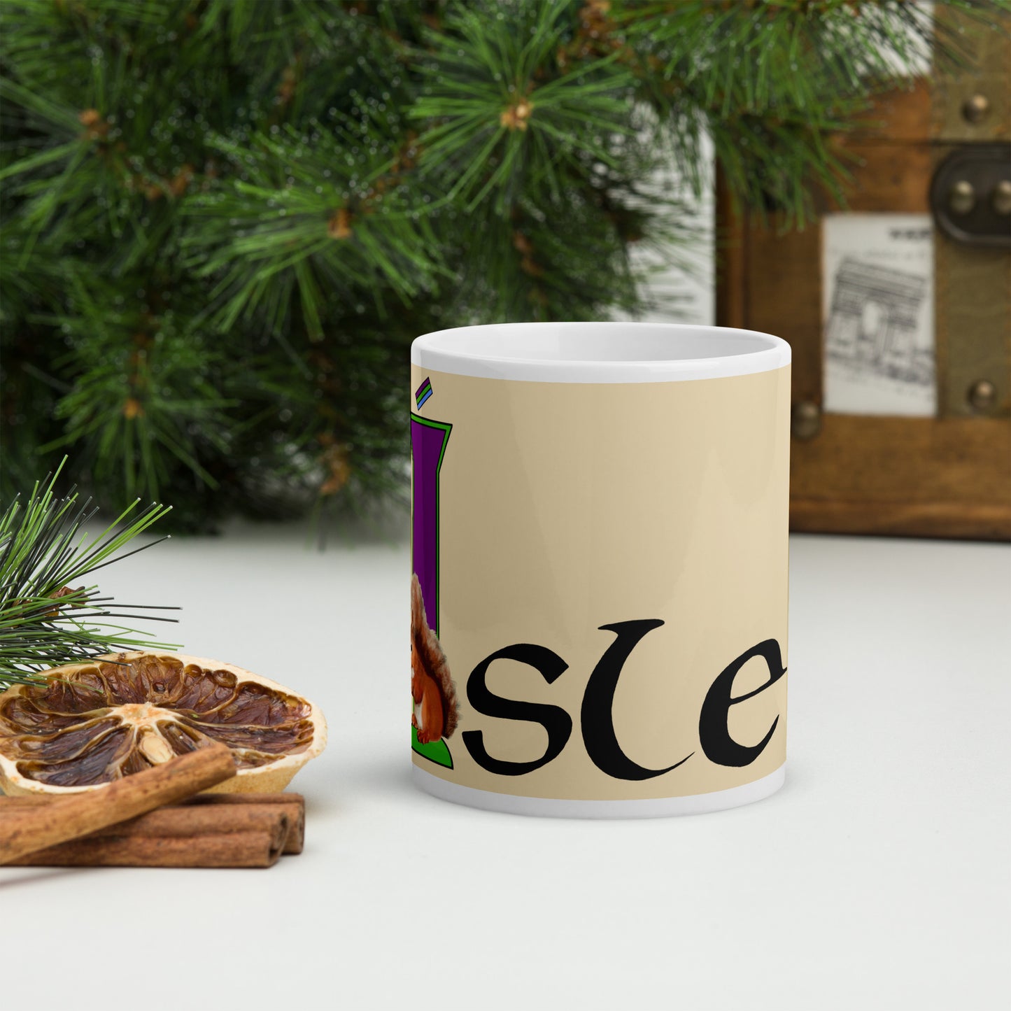 Ísle (Isla) - Personalized white glossy mug with Irish name Ísle (Free Shipping)