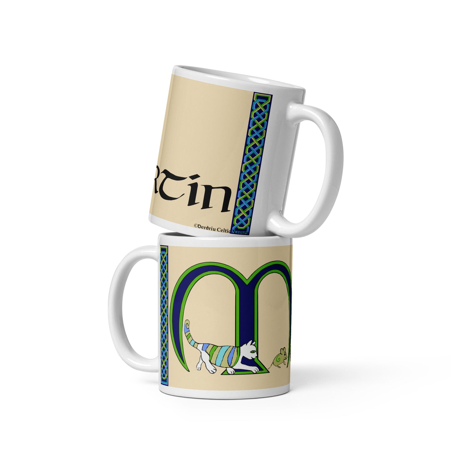 Mairtín (Martin) - Personalized white glossy mug with Irish name Mairtín (Free Shipping)