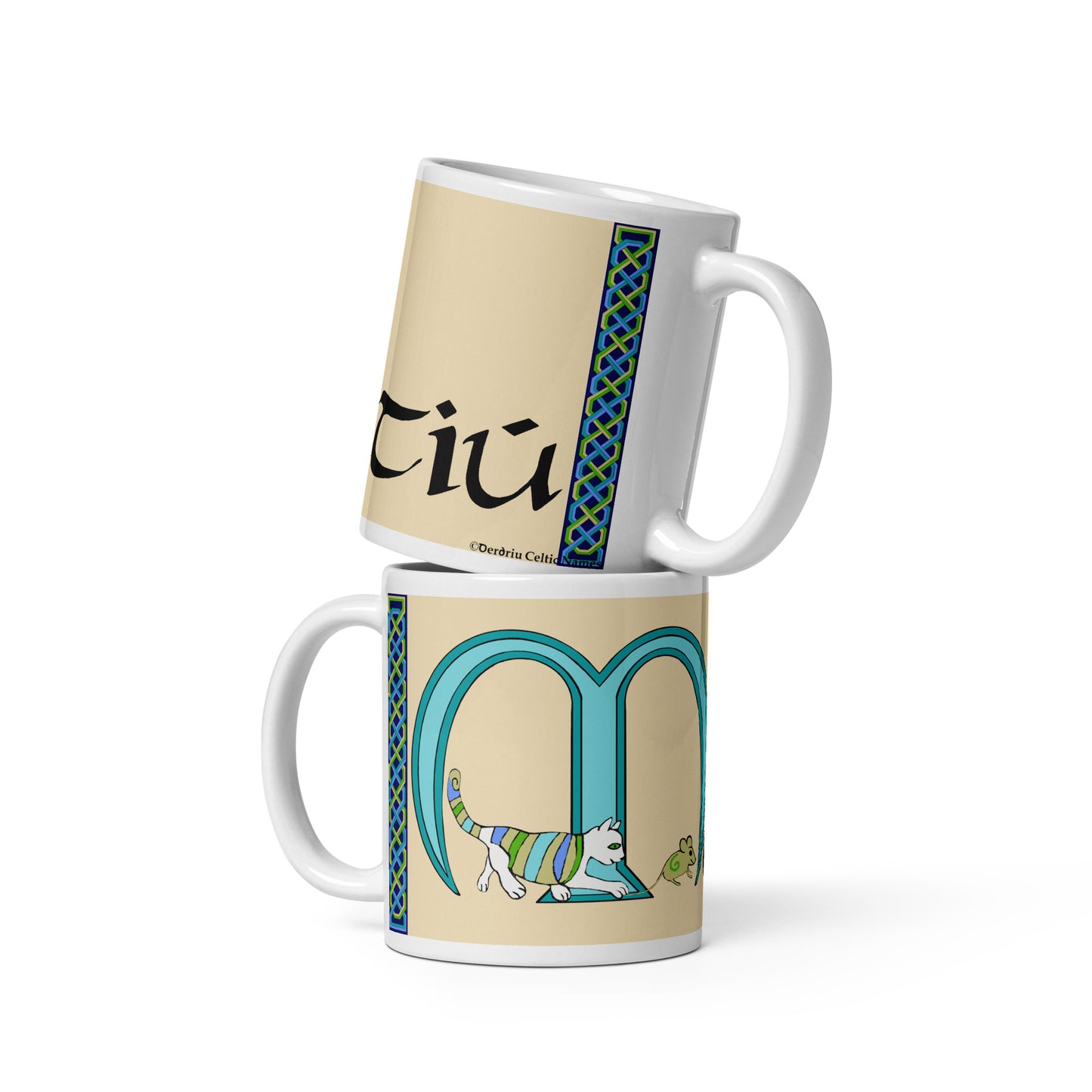 Maitiú (Matthew) - Personalized white glossy mug with Irish name Maitiú (Free Shipping)