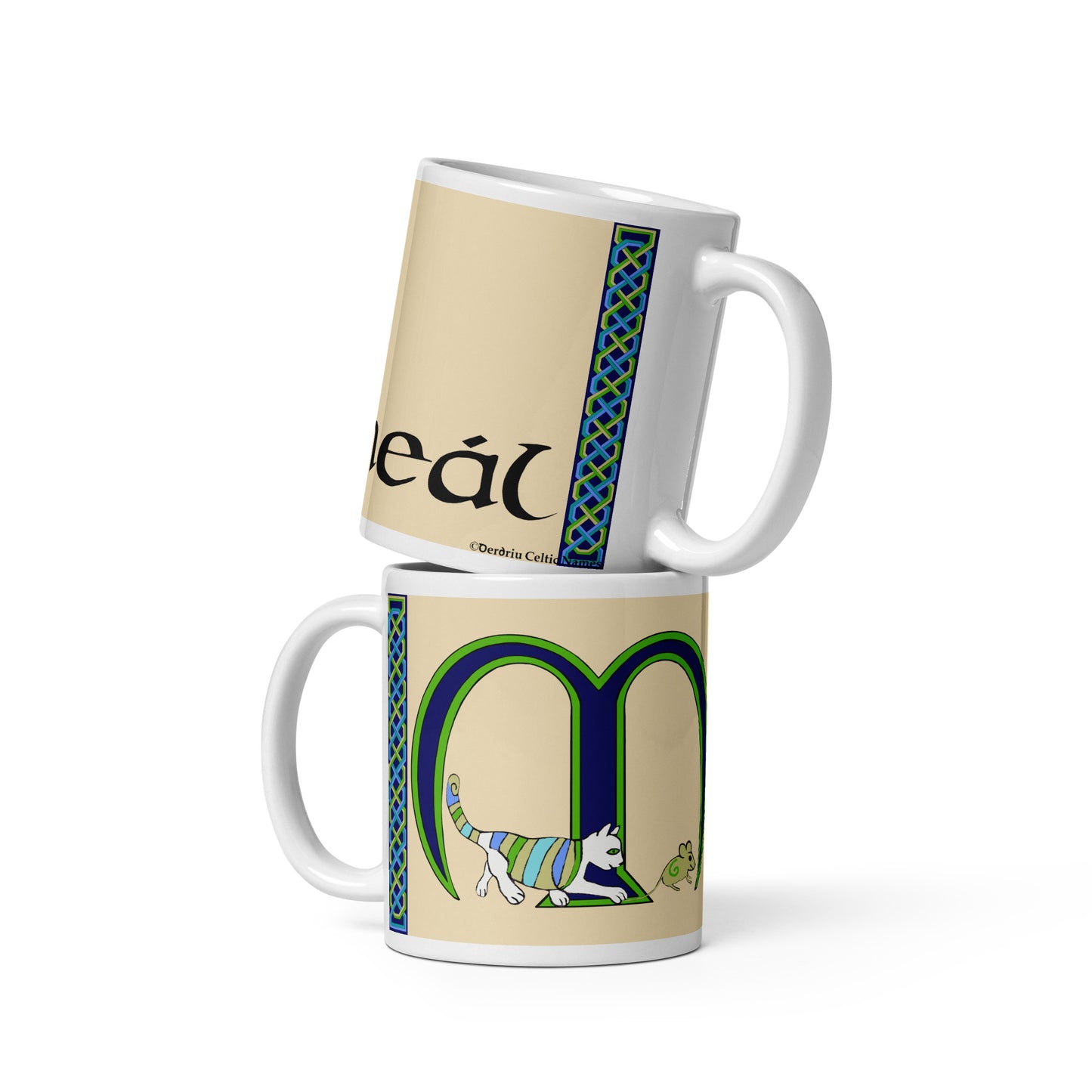 Mícheál (Michael) - Personalized white glossy mug with Irish name Mícheál (Free Shipping)