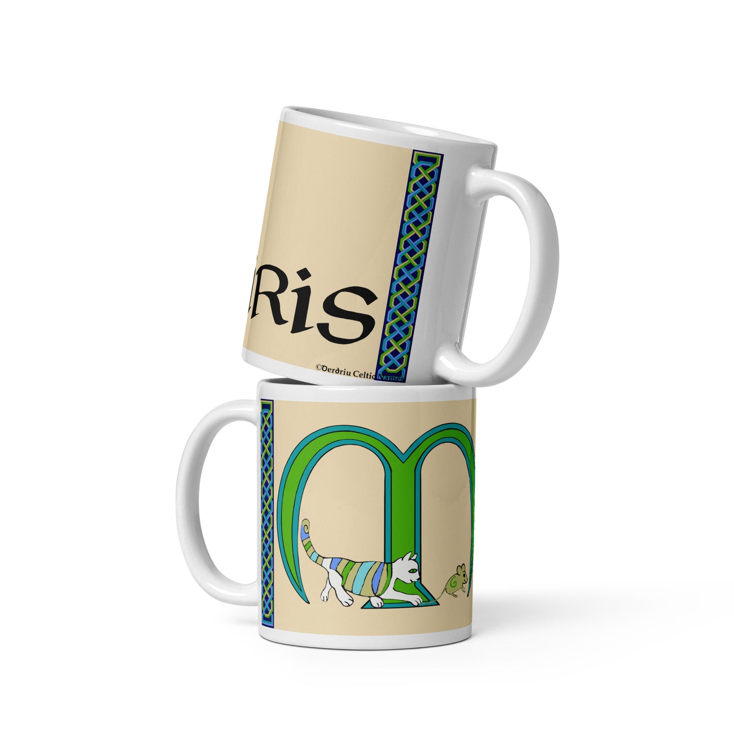 Muiris (Maurice) - Personalized white glossy mug with Irish name Muiris (Free Shipping)