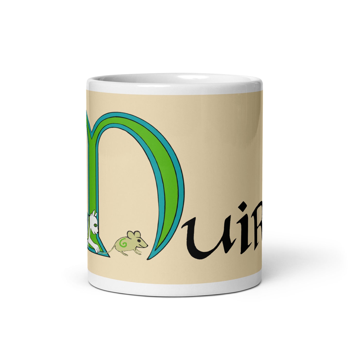 Muiris (Maurice) - Personalized white glossy mug with Irish name Muiris (Free Shipping)