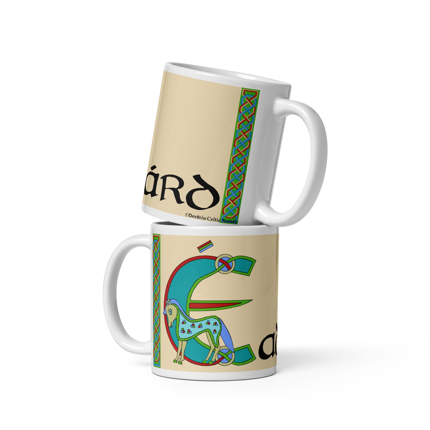 Éadbárd (Edward) - Personalized white glossy mug with Irish name Éadbárd (Free Shipping)