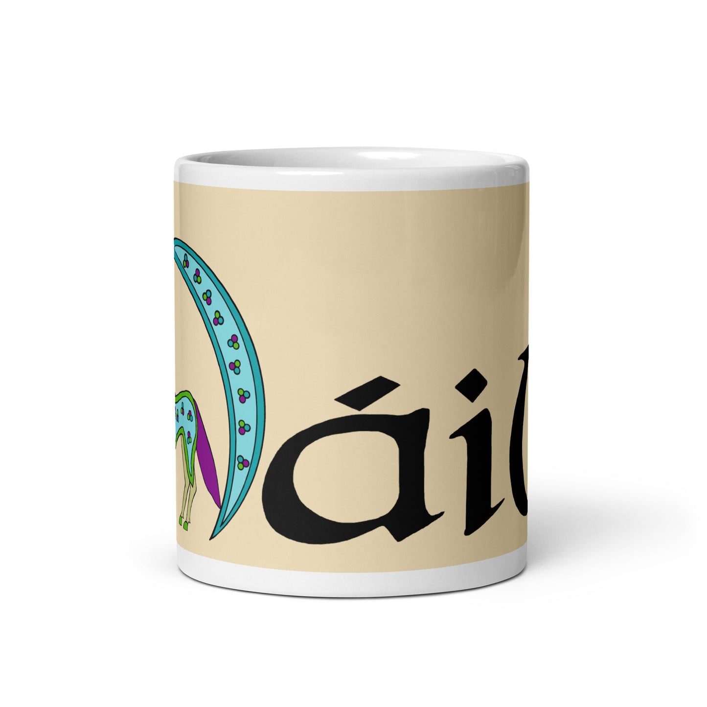 Háili (Holly) - Personalized white glossy mug with Irish name Háili (Free Shipping)