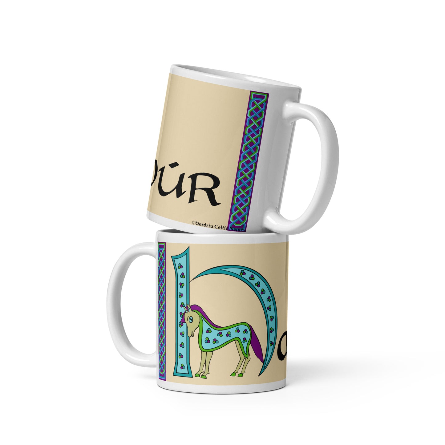 Harpúr (Harper) - Personalized white glossy mug with Irish name Harpúr (Free Shipping)