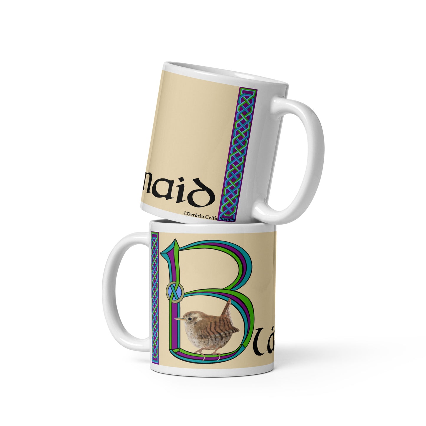 Bláthnaid (Florence) - Personalized white glossy mug with Irish name Bláthnaid (Free Shipping)