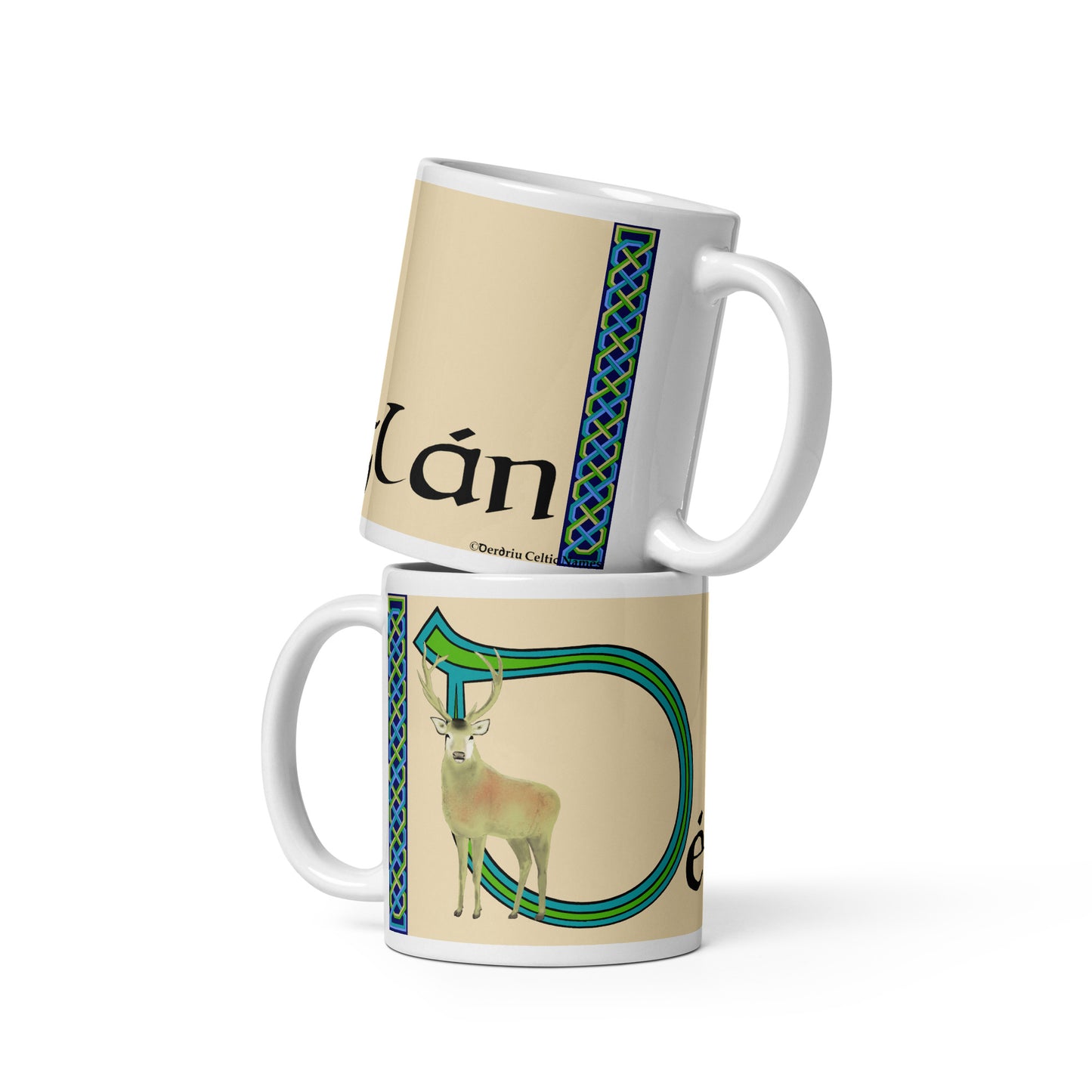 Déaglán (Declan) - Personalized white glossy mug with Irish name Déaglán (Free Shipping)