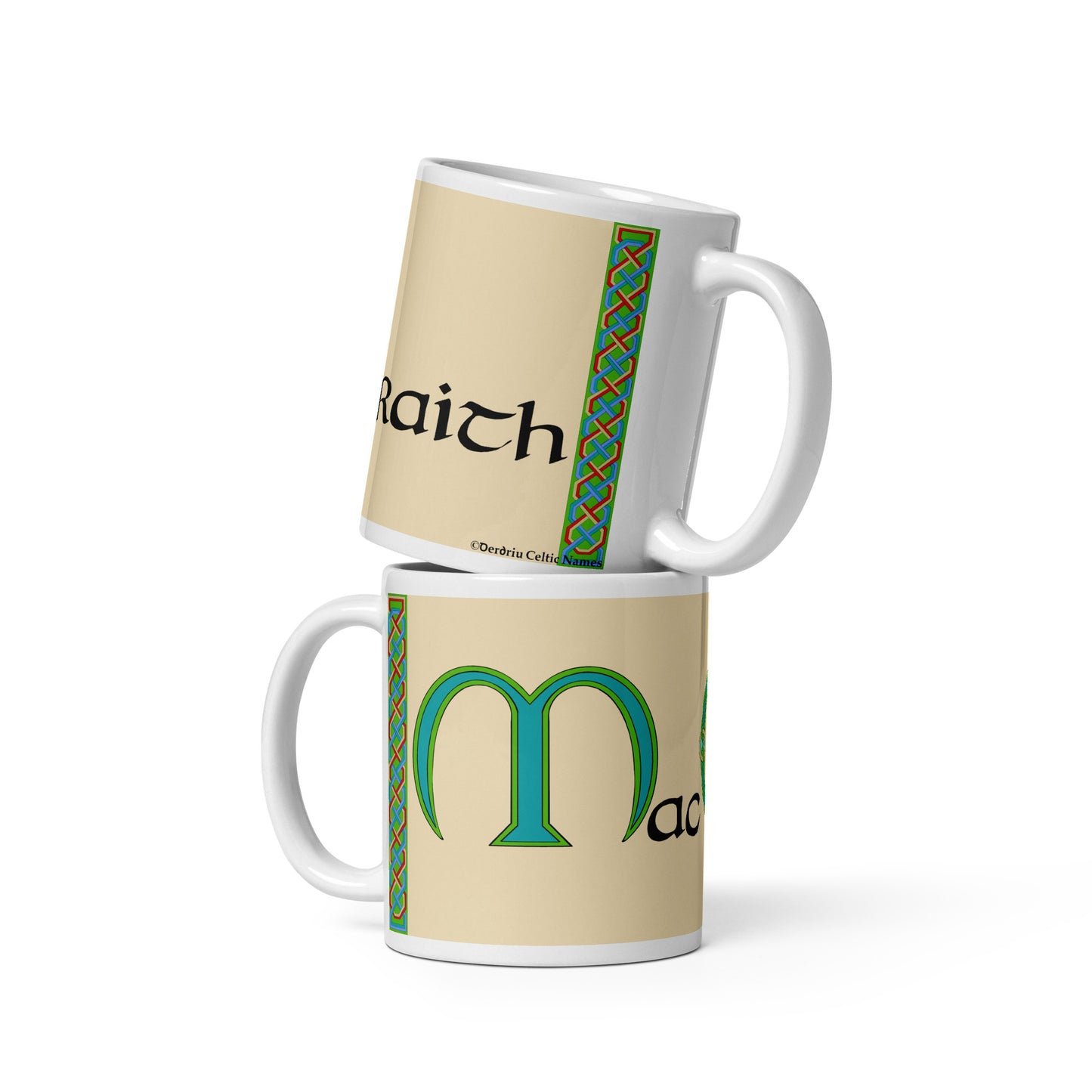 Mac Craith (Mc Grath) - Personalized white glossy mug with Irish surname Mac Craith(Free Shipping)