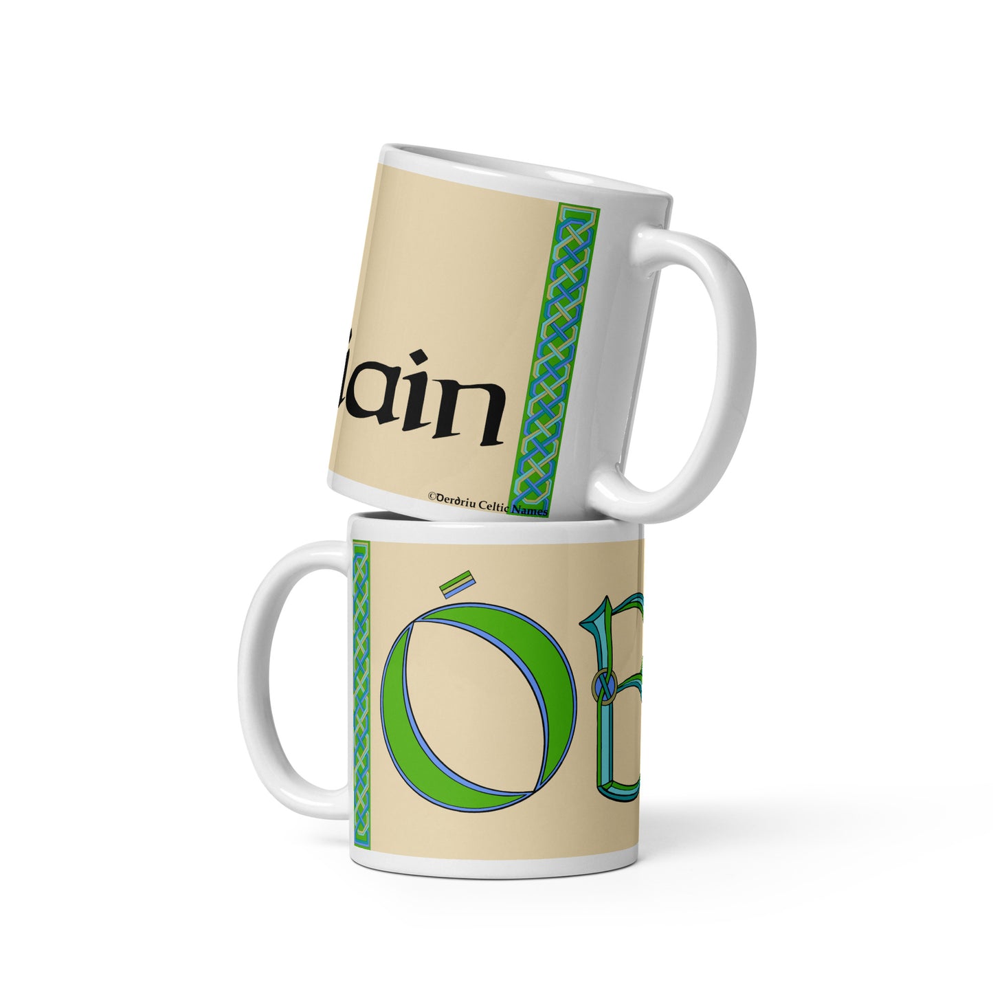 Ó Briain (O'Brien) - Personalized white glossy mug with Irish surname Ó Briain (Free Shipping)