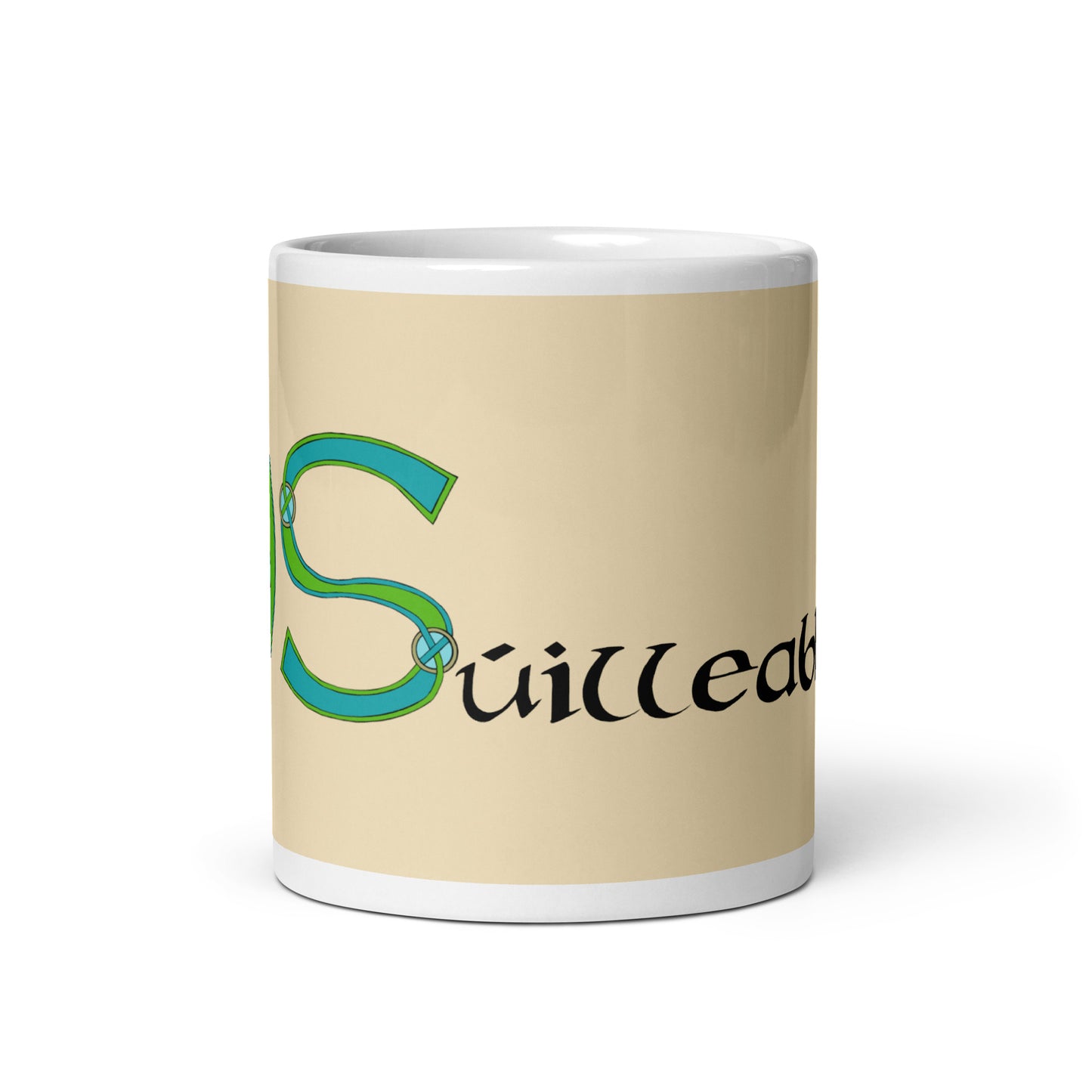 Ó Súilleabháin (O'Sullivan) - Personalized white glossy mug with Irish surname Ó Súilleabháin (Free Shipping)