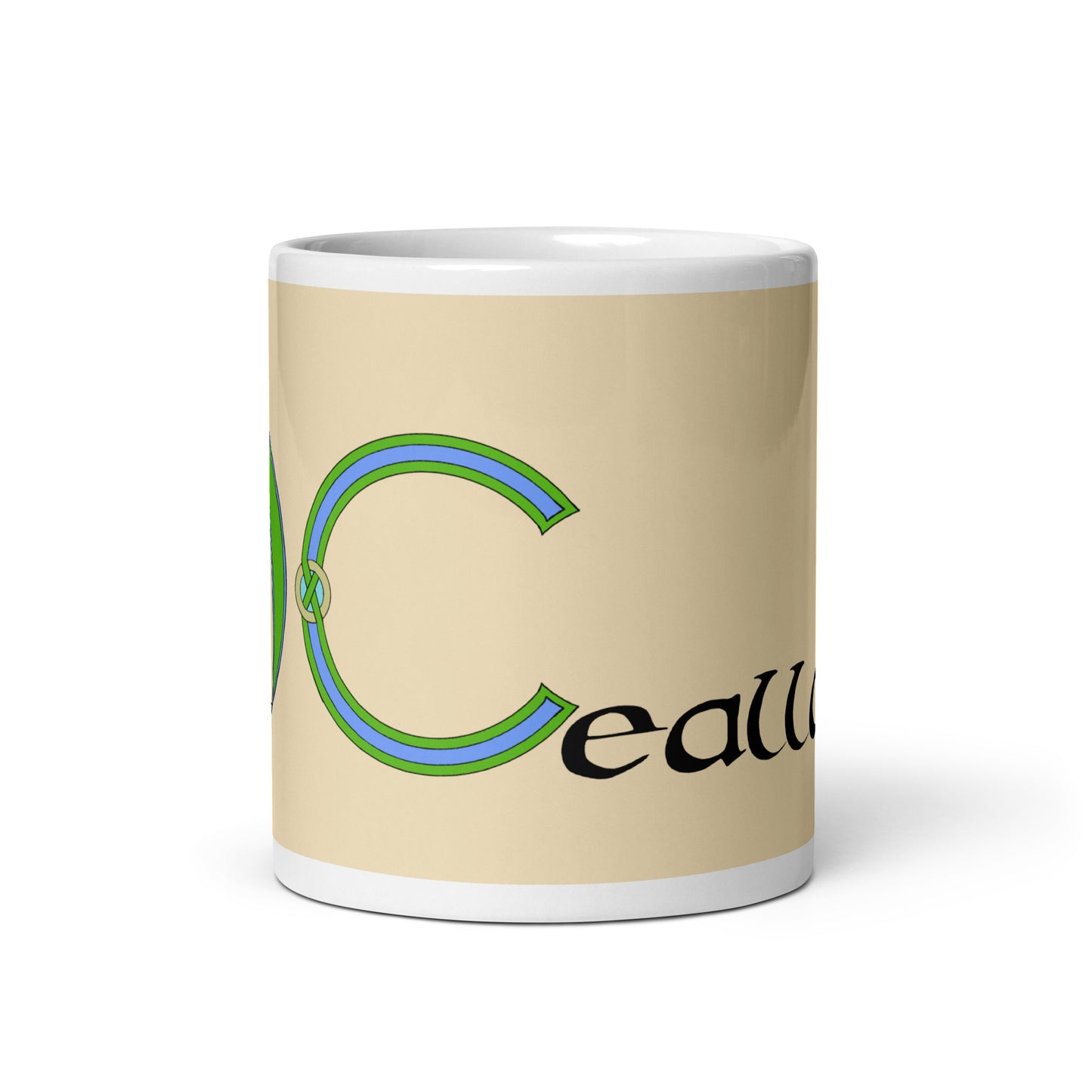 Ó Ceallaigh (Kelly) - Personalized white glossy mug with Irish surname Ó Ceallaigh (Free Shipping)