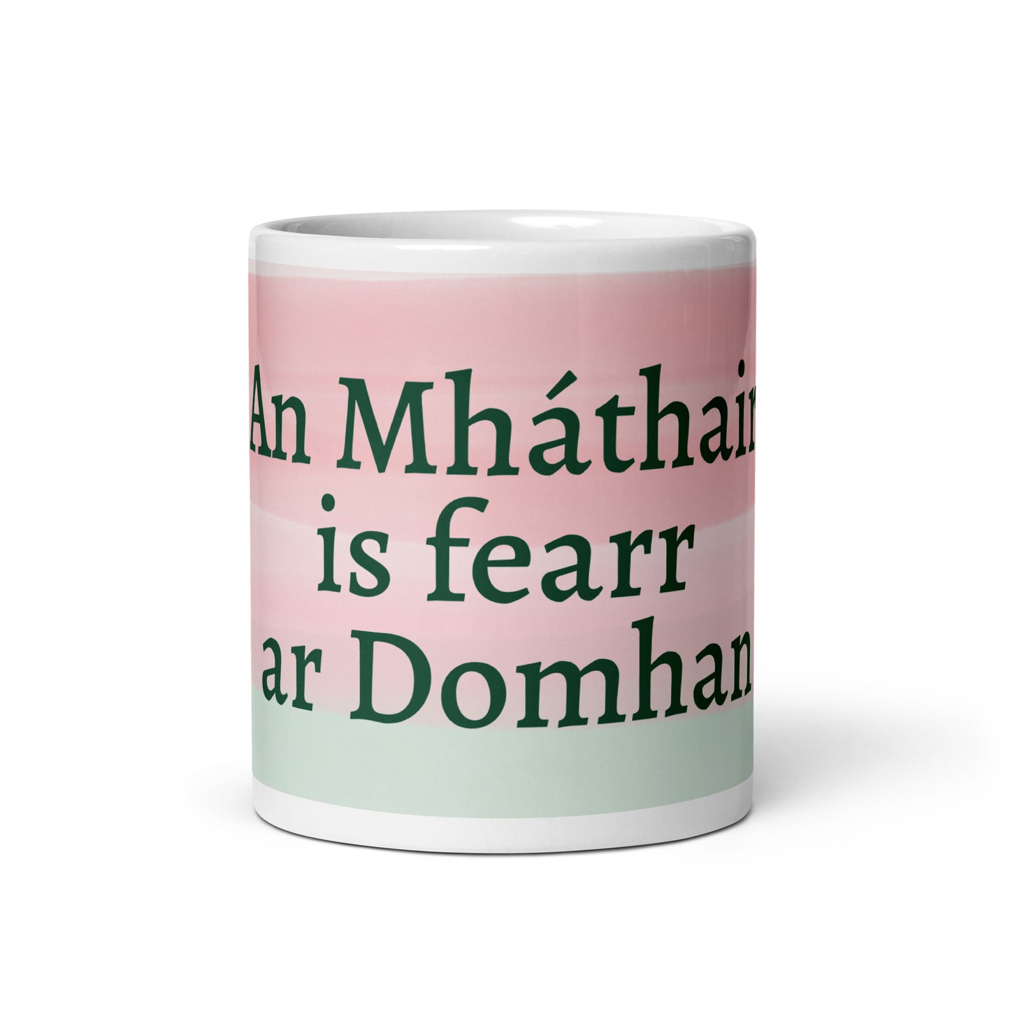 Best Mother in the World - Irish Language Mother's Day White Glossy Mug (Free Shipping)